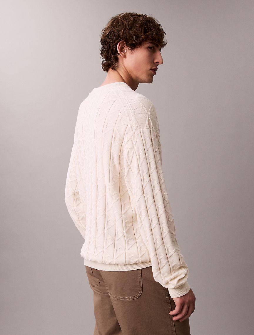 Allover Emblem Logo Ribbed Sweater Product Image