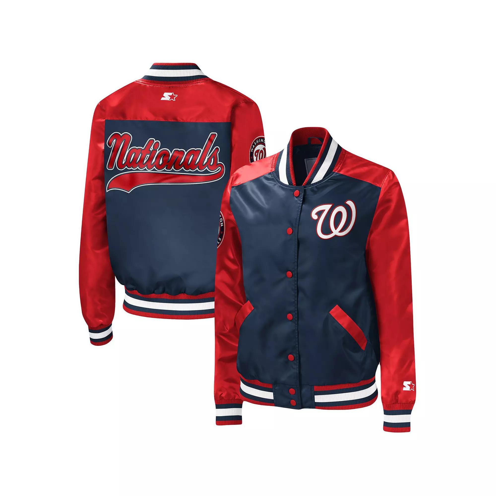 Womens Starter Washington Nationals The Legend Full-Snap Jacket Blue Product Image