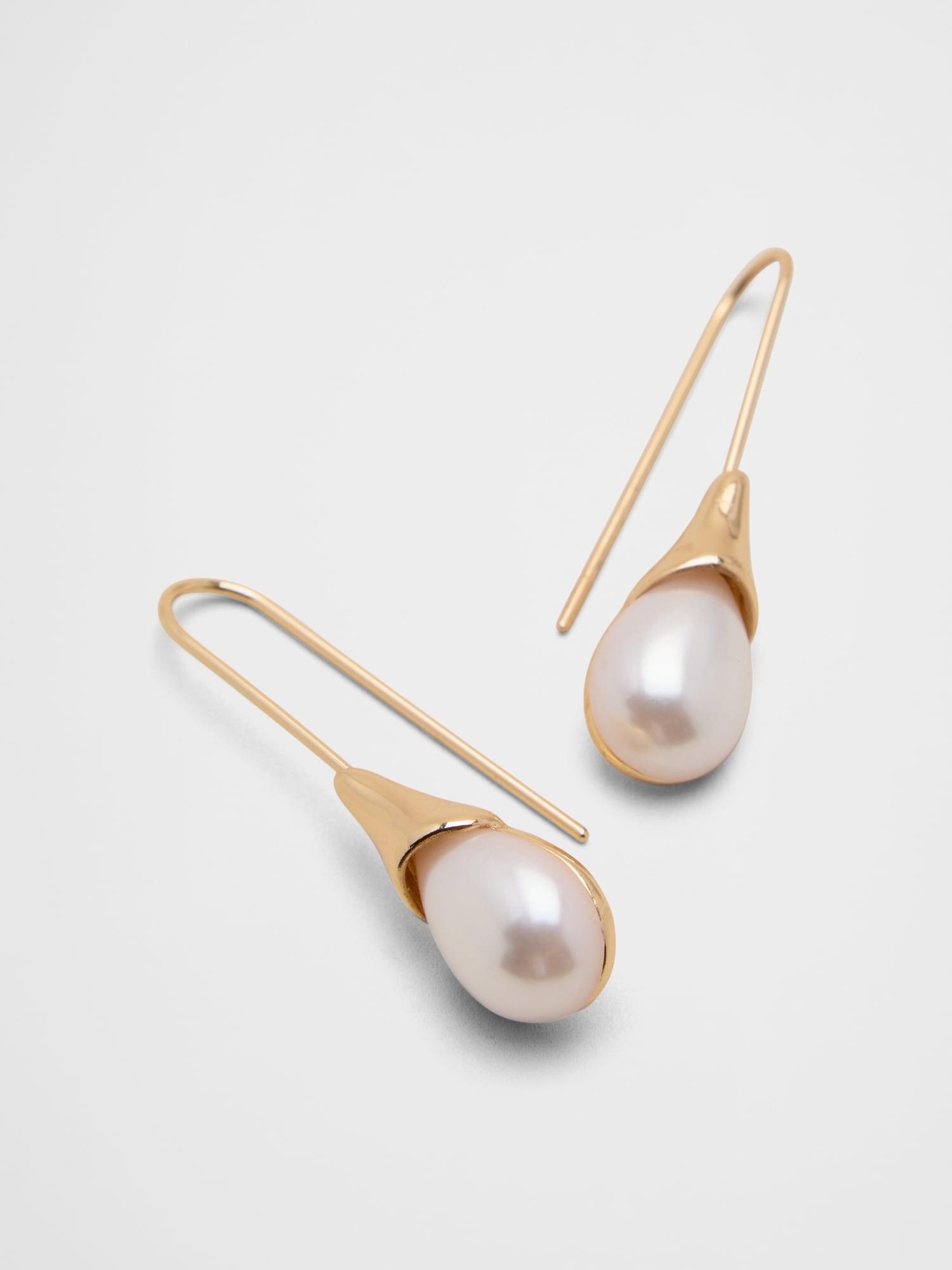 Wire Pearl Earrings Product Image
