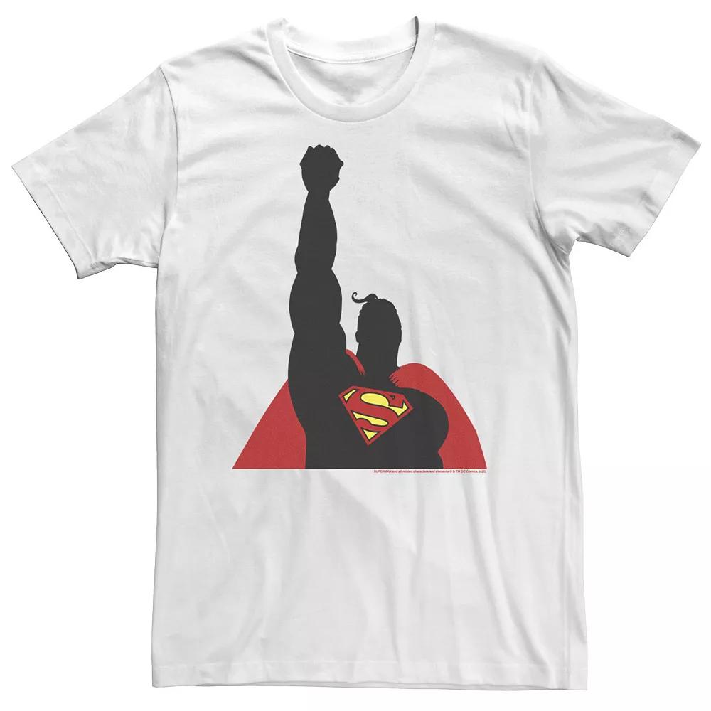 Big & Tall DC FanDome Superman In Flight Silhouette Tee, Men's, Size: 3XL Tall, White Product Image