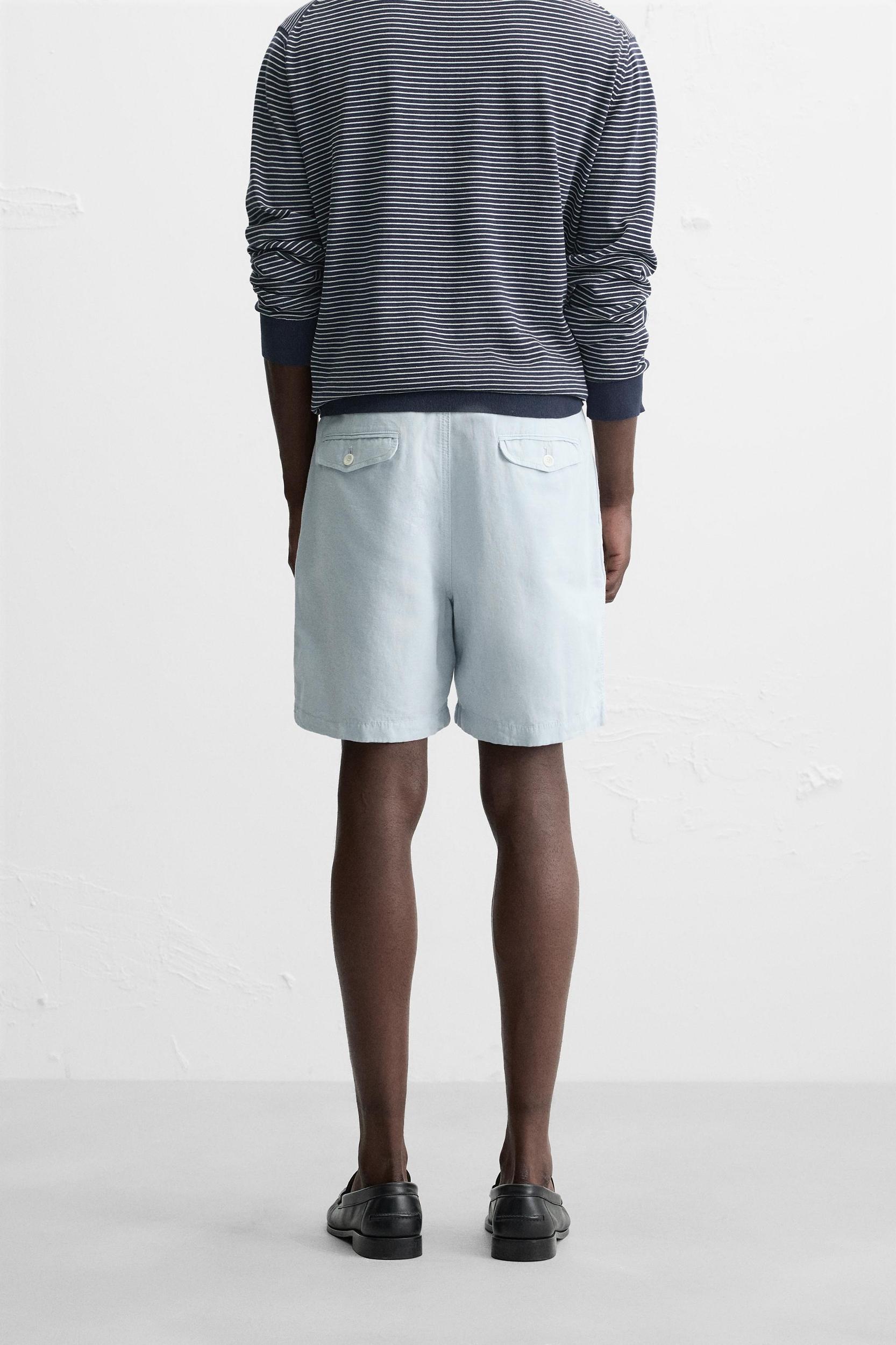 WASHED PLEATED SHORTS Product Image