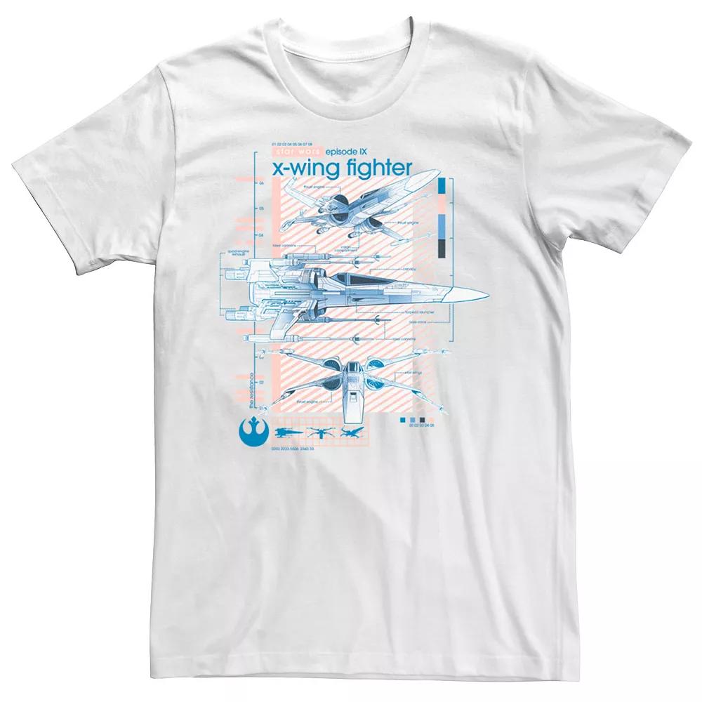 Men's Star Wars The Rise of Skywalker X-Wing Details Graphic Tee, Size: XXL, White Product Image