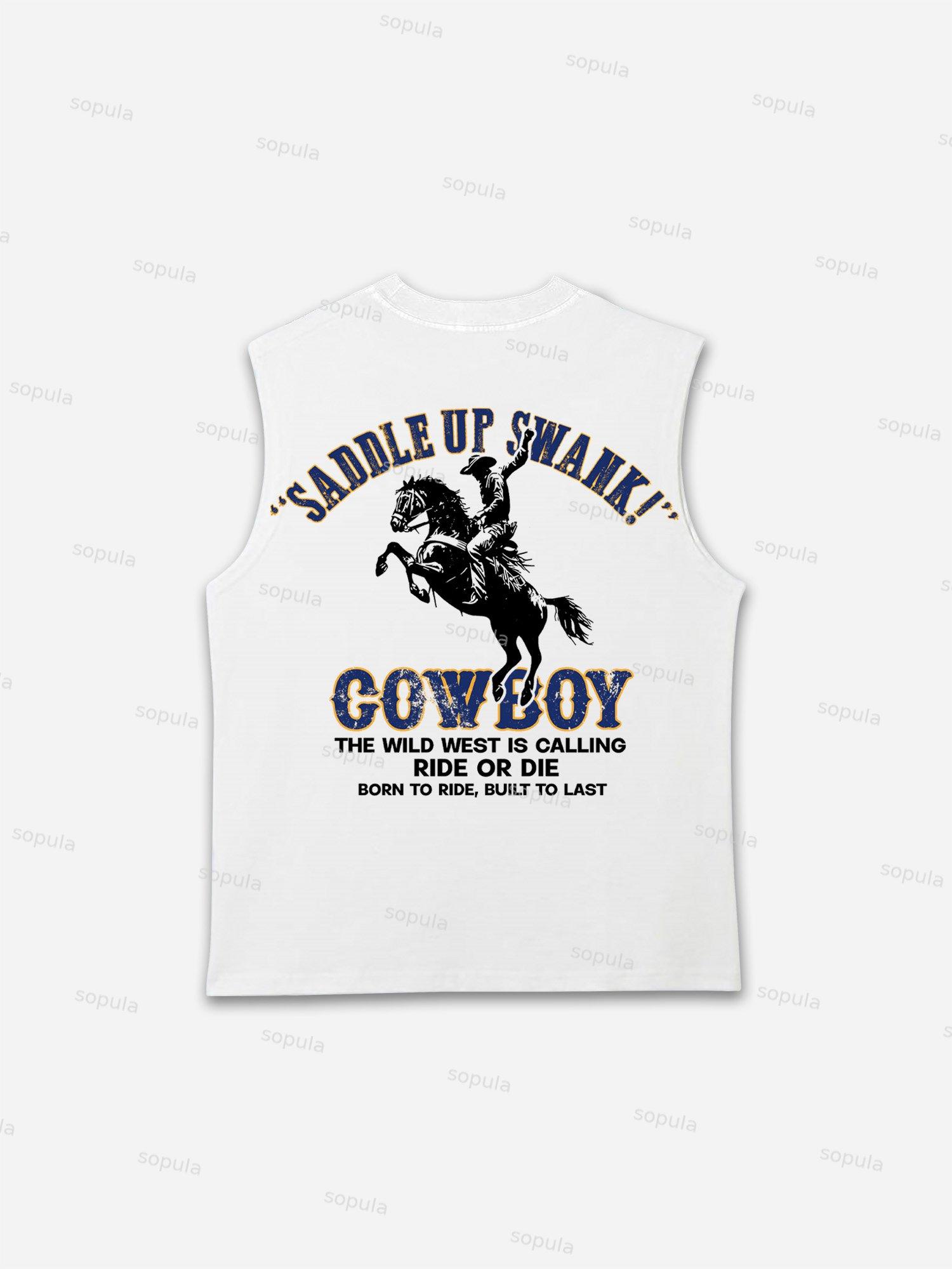 Cowboy Old Vintage Graphic Tank Top Product Image