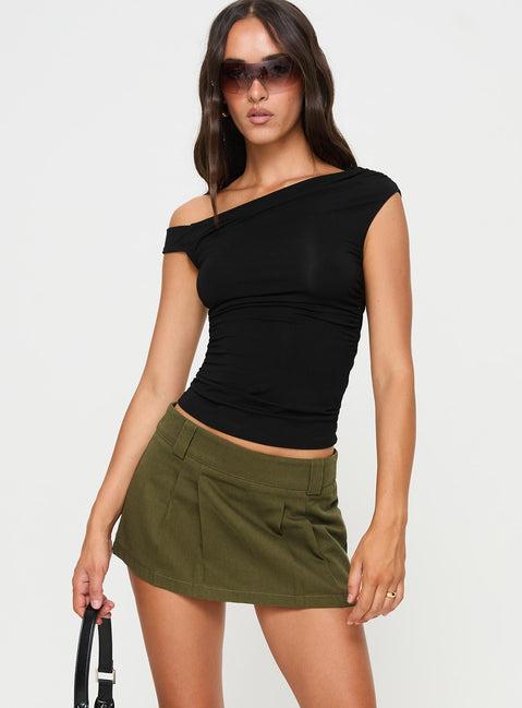 Leon Cargo Mini Skirt Olive Product Image