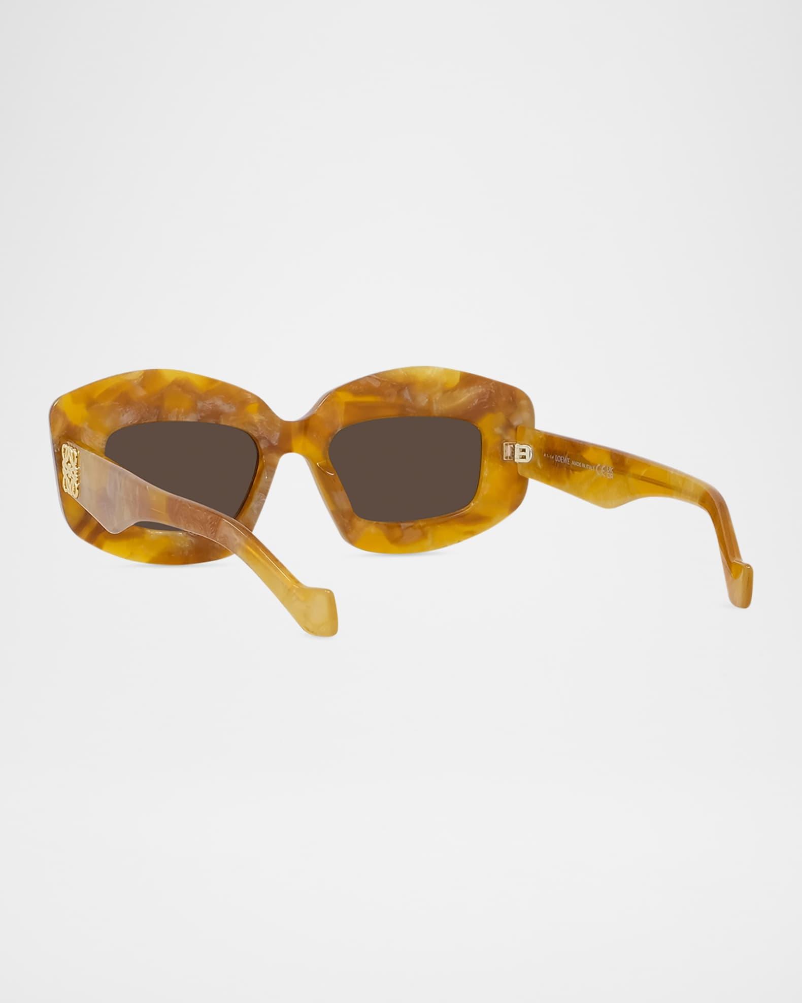 Men's Anagram Acetate and Nylon Rectangle Sunglasses Product Image