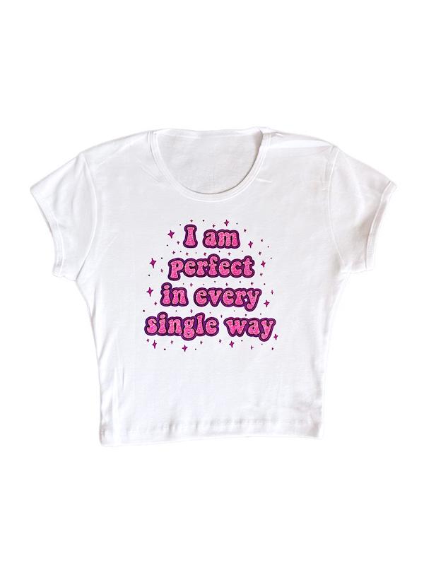 Retro Letter Print Short Sleeve Tee Product Image