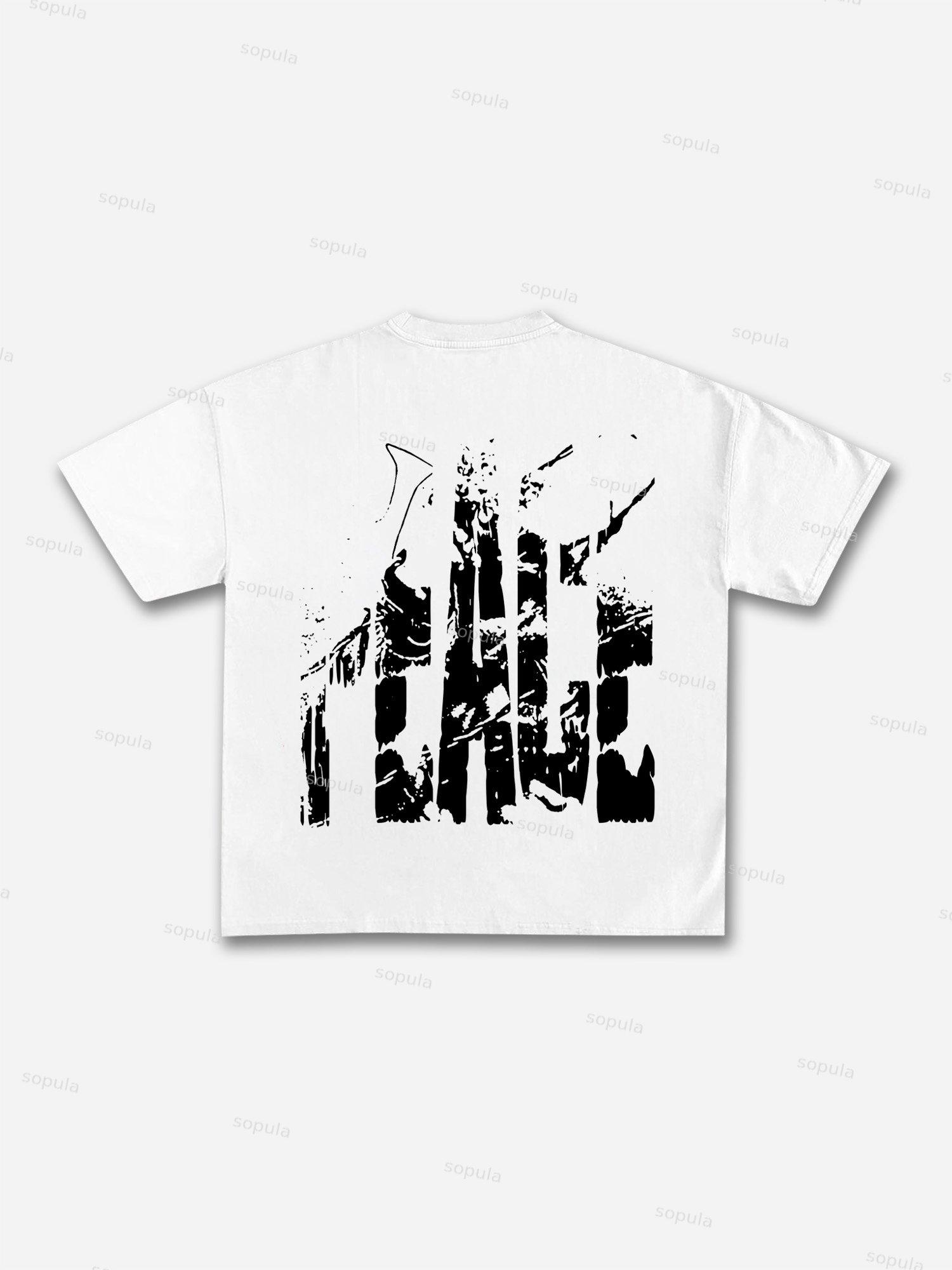 War Is A Hell Retro Old Graphic Cotton T-Shirt Product Image