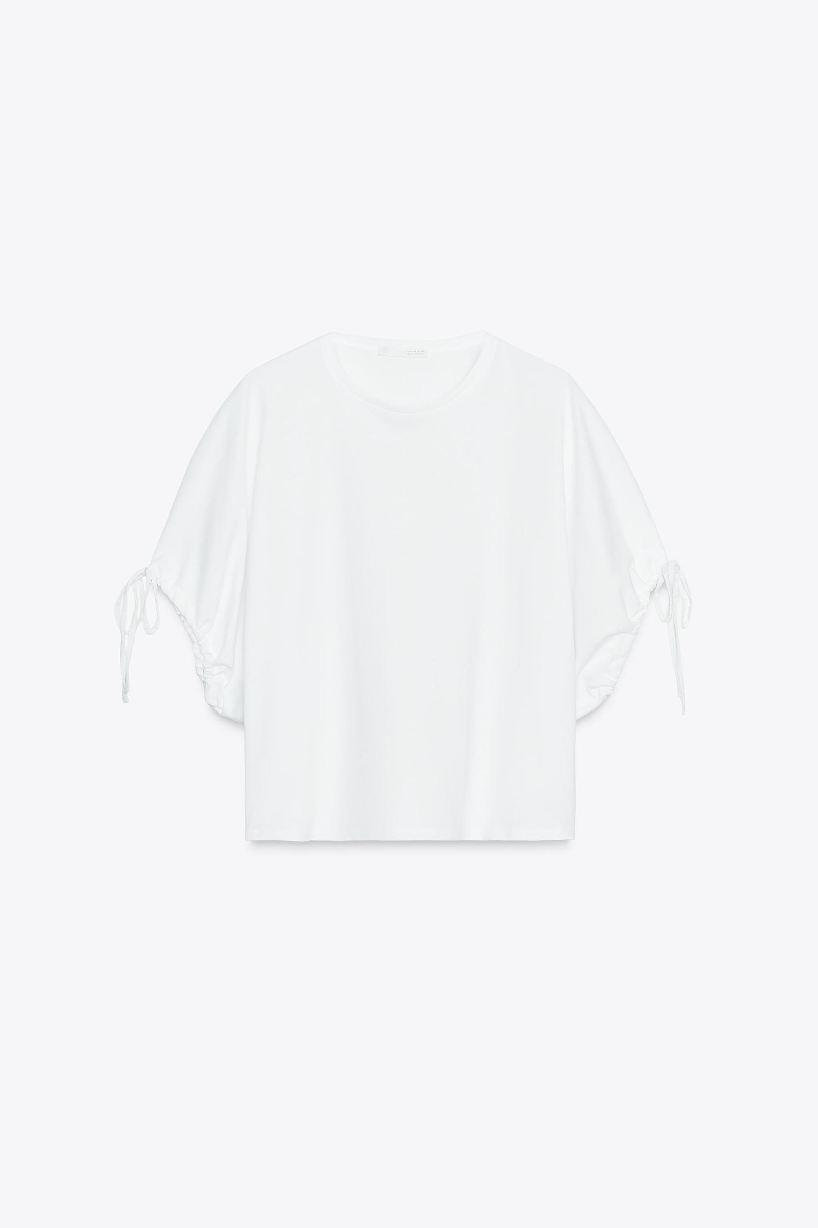 COTTON T-SHIRT WITH TIES Product Image