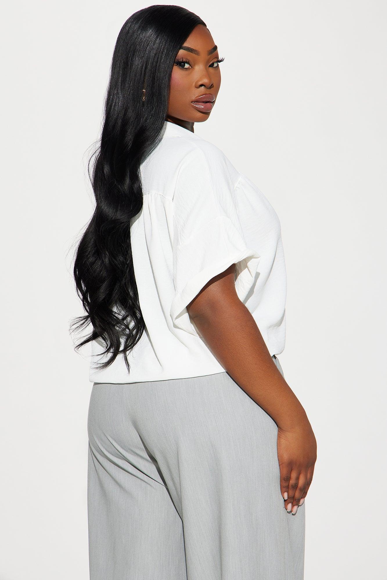 Breezy Day Blouse Top - White Product Image