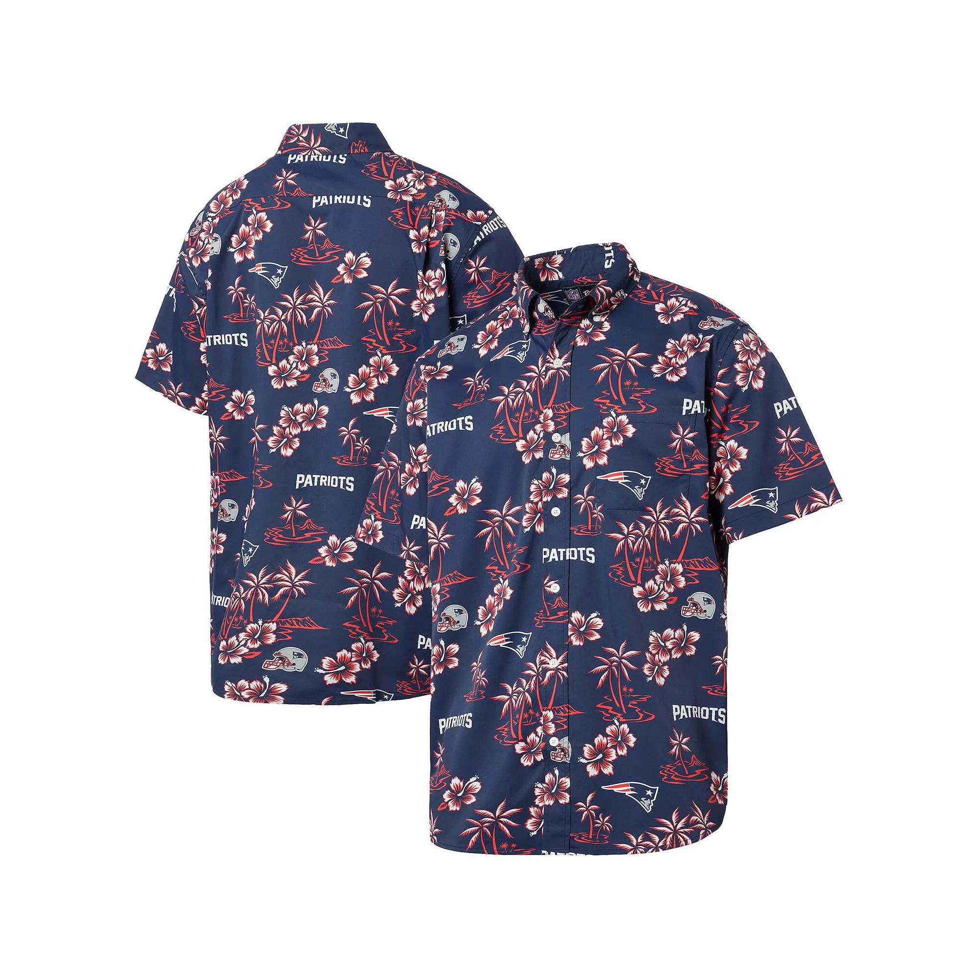 Men's Reyn Spooner Navy New England Patriots Kekai Button-Up Shirt,  Product Image