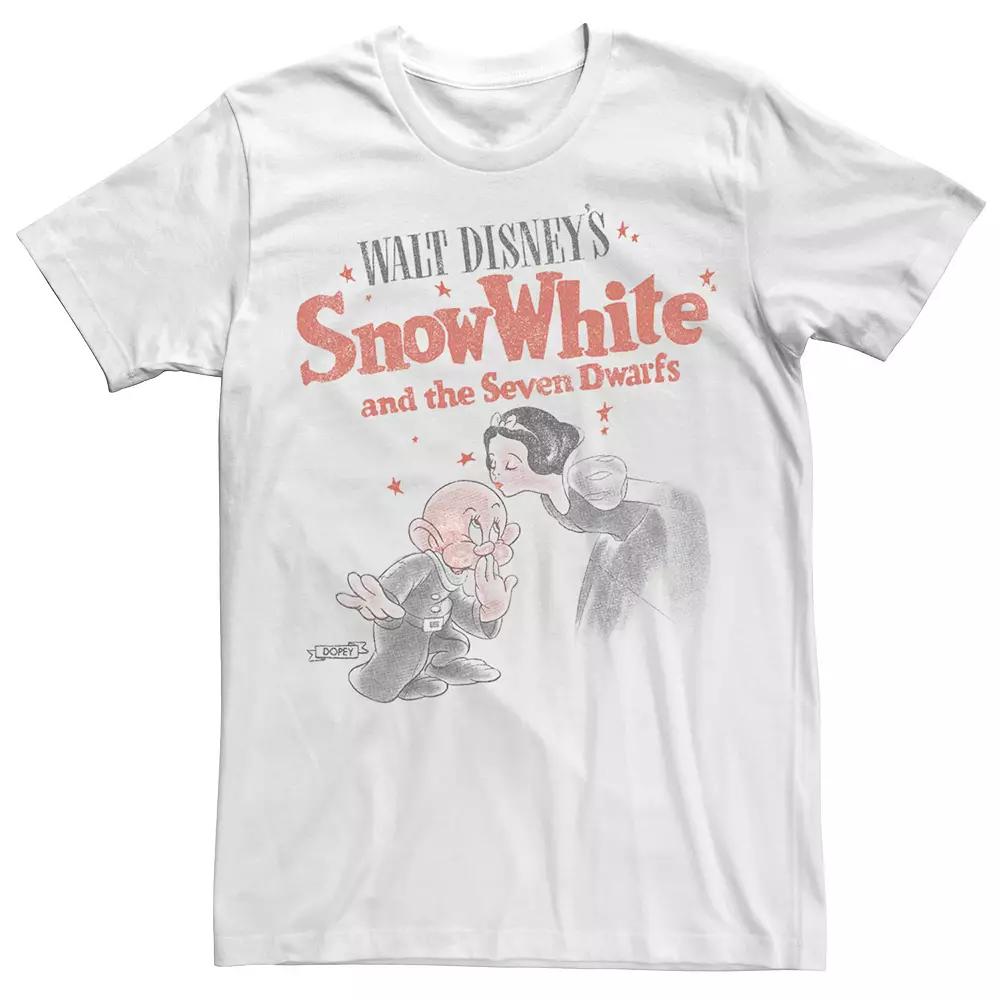 Big & Tall Disney Snow White & Dopey Distressed Portrait Tee, Men's,  Product Image
