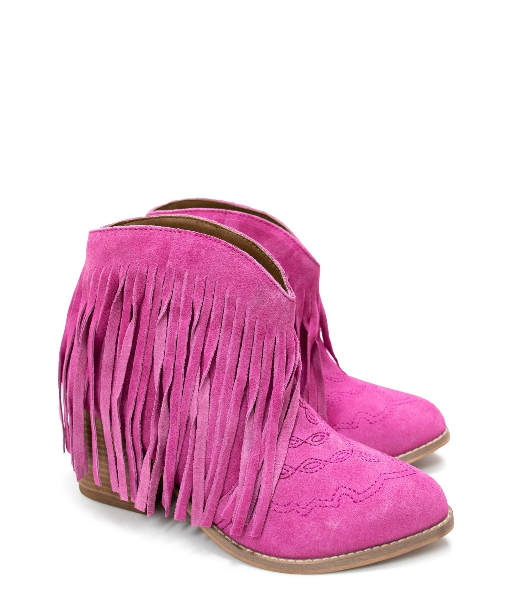Amos Fringe Ankle Bootie in Blue Suede (Online Exclusive) Product Image