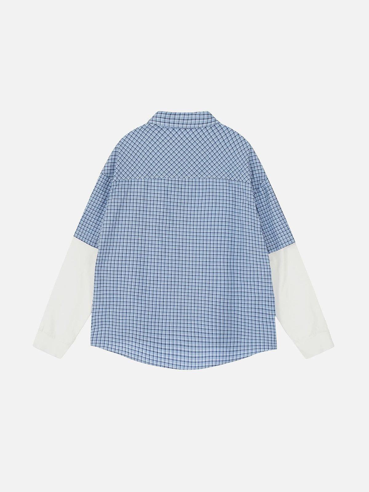 Aelfric Eden Plaid Layered Long Sleeve Shirt Product Image