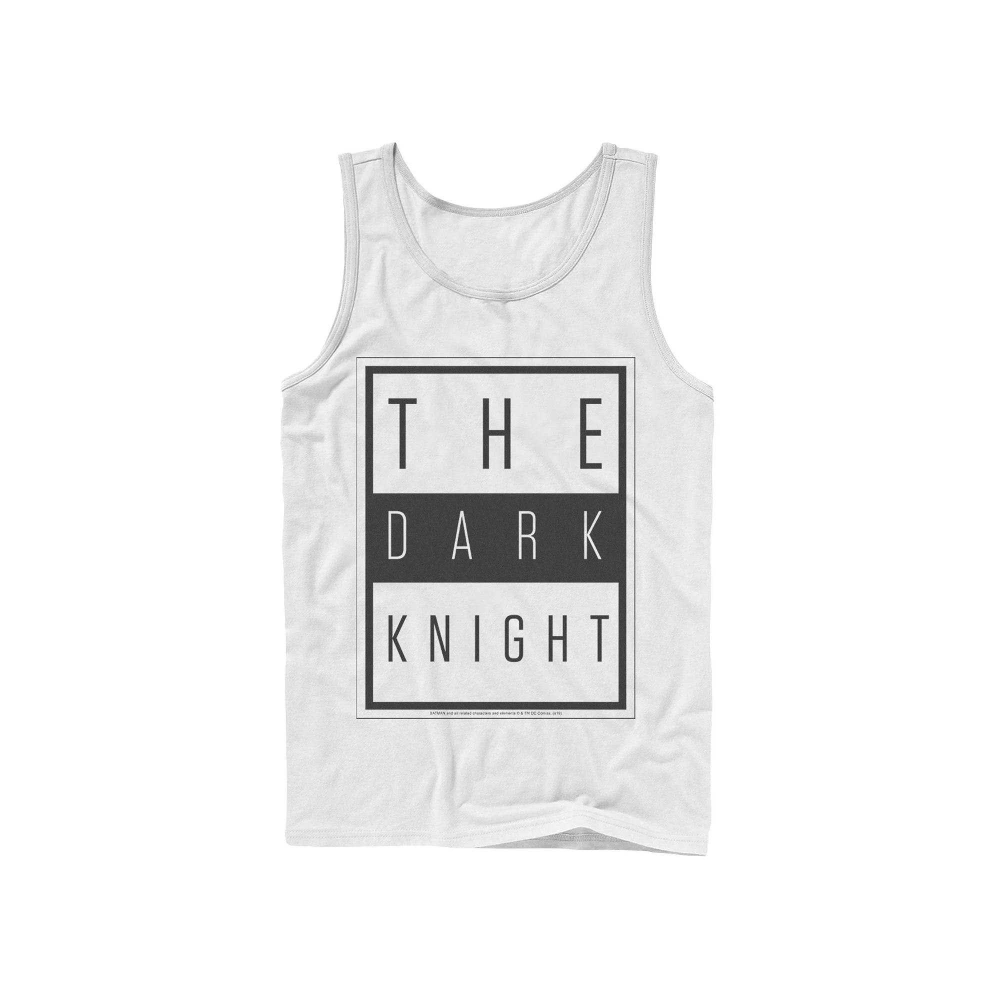 Men's DC Comics Batman The Dark Knight Block Poster Tank Top,  Product Image