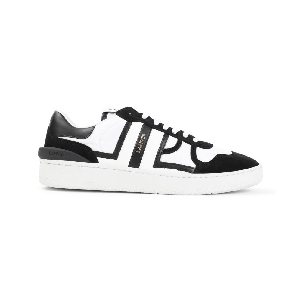 White & Black Clay Mesh Sneakers Product Image