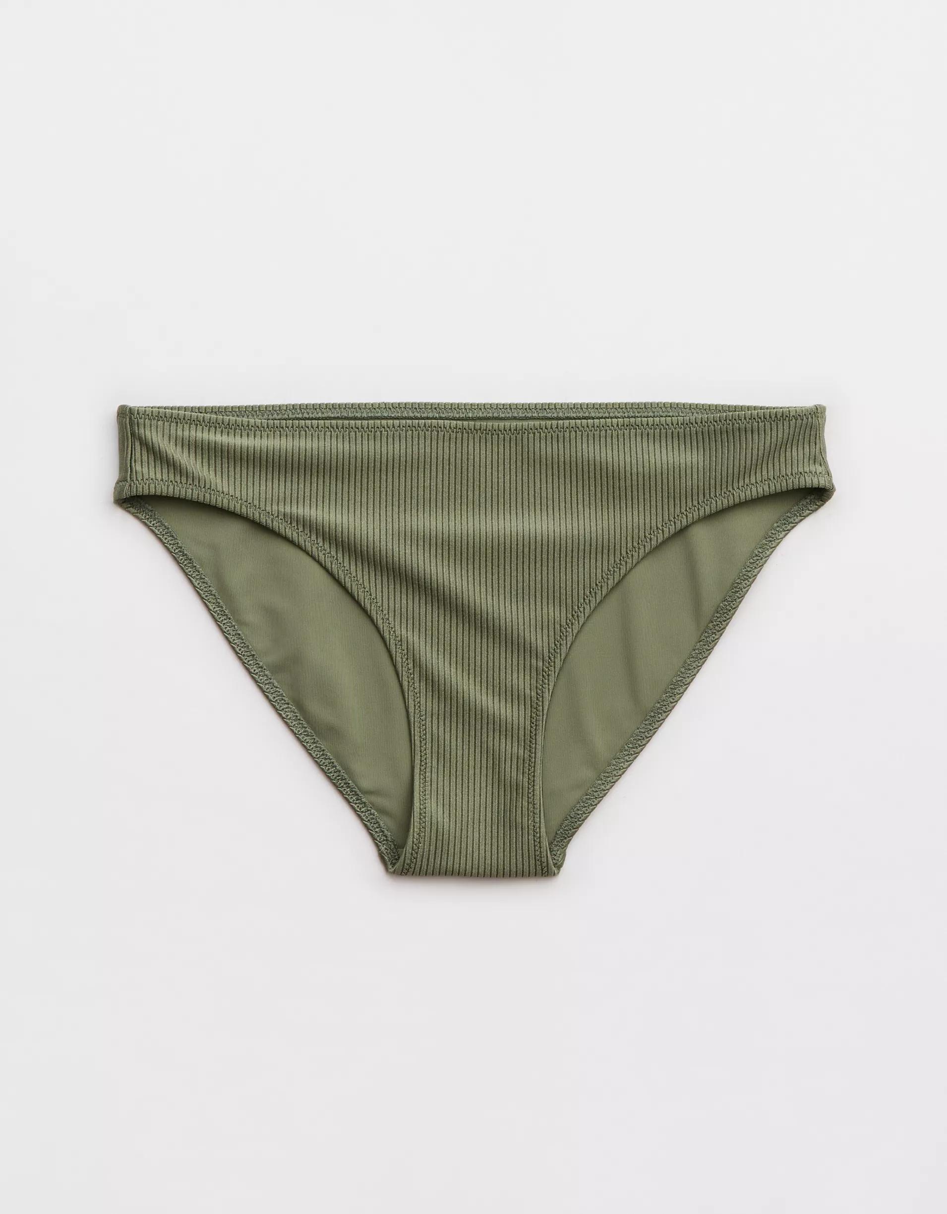 Aerie Shine Rib Full Coverage Bikini Bottom Product Image
