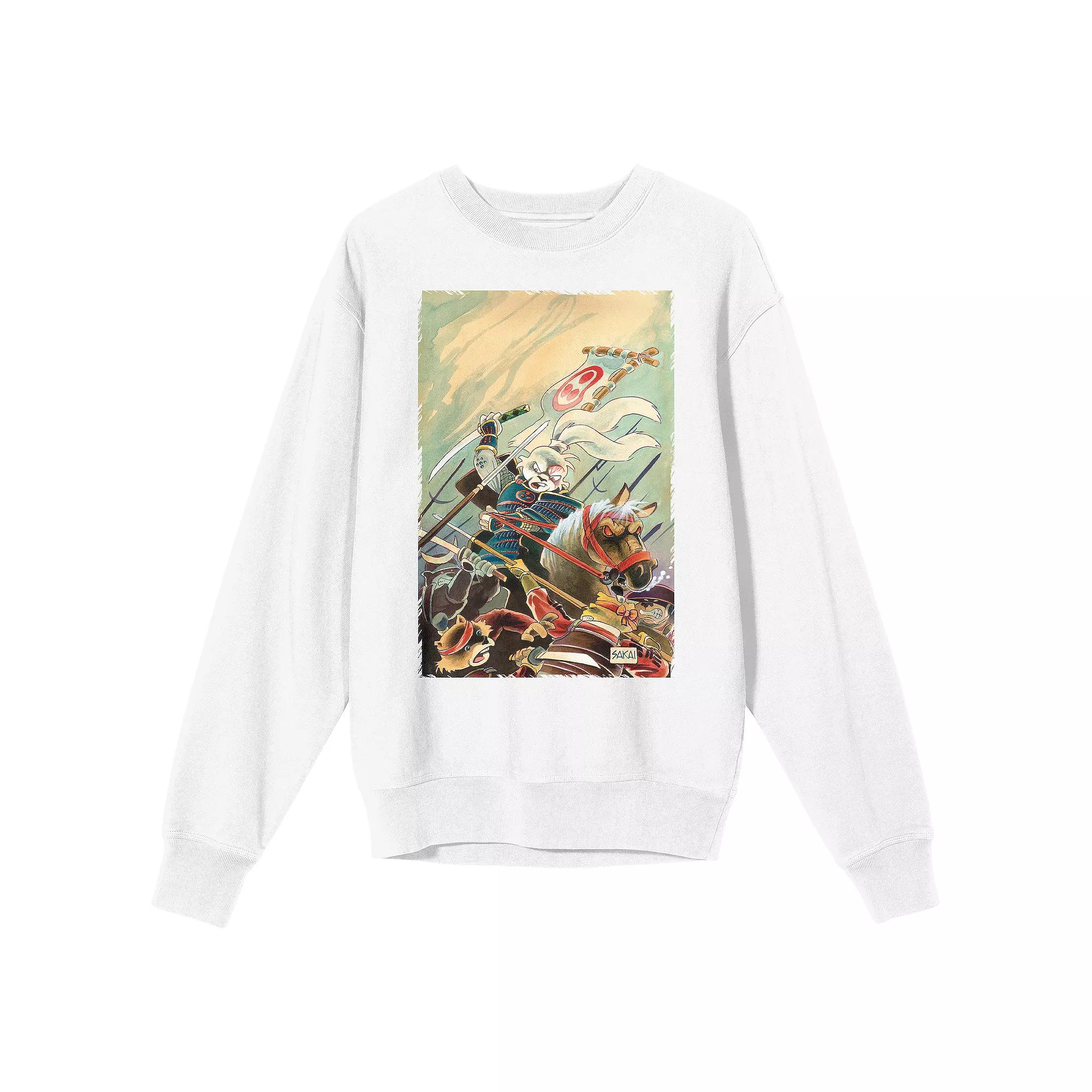 Men's Usagi Yojimbo Horse Rider Long Sleeve Graphic Tee,  Product Image