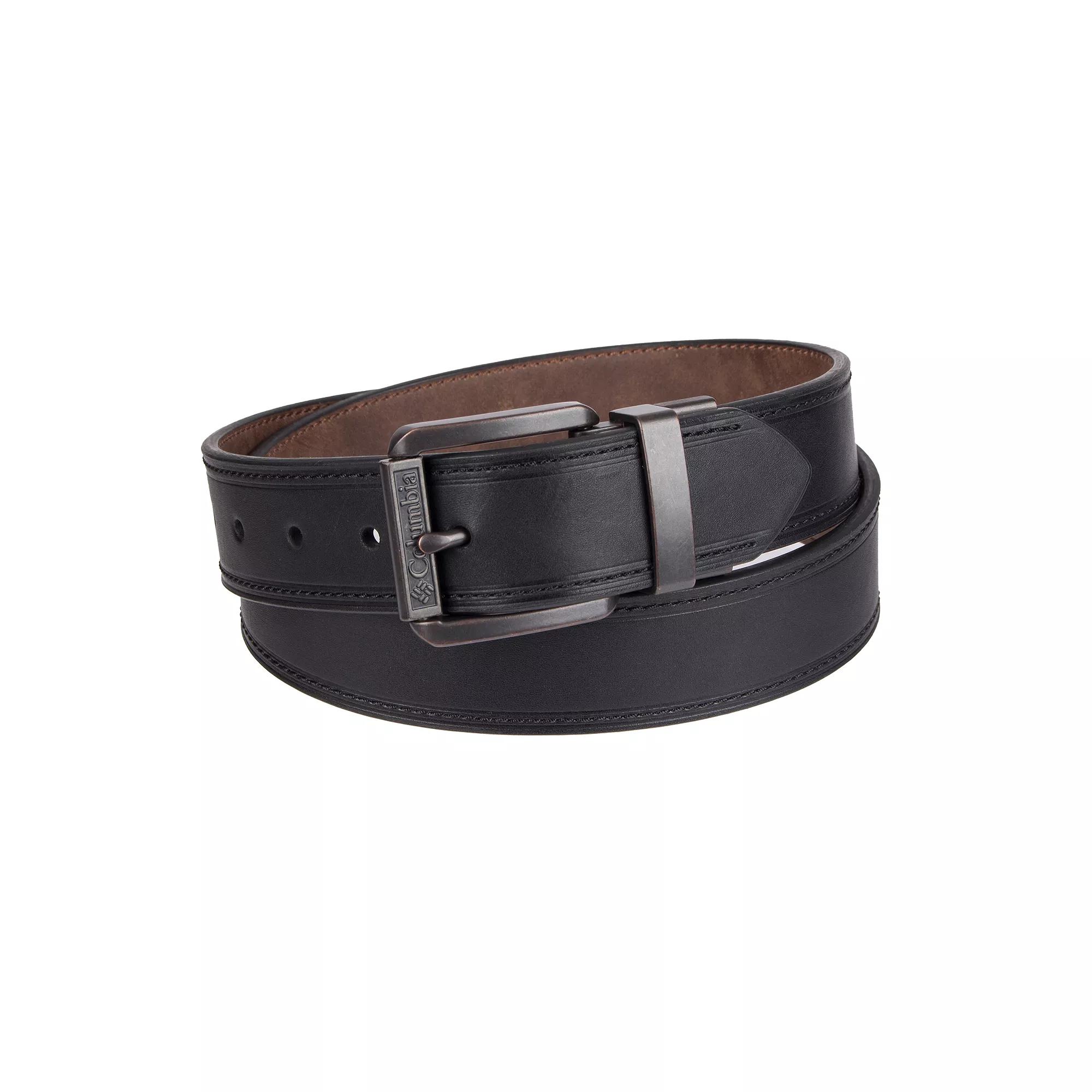 Men's Columbia Reversible Casual Leather Belt, Size: Large, Black Brown Product Image