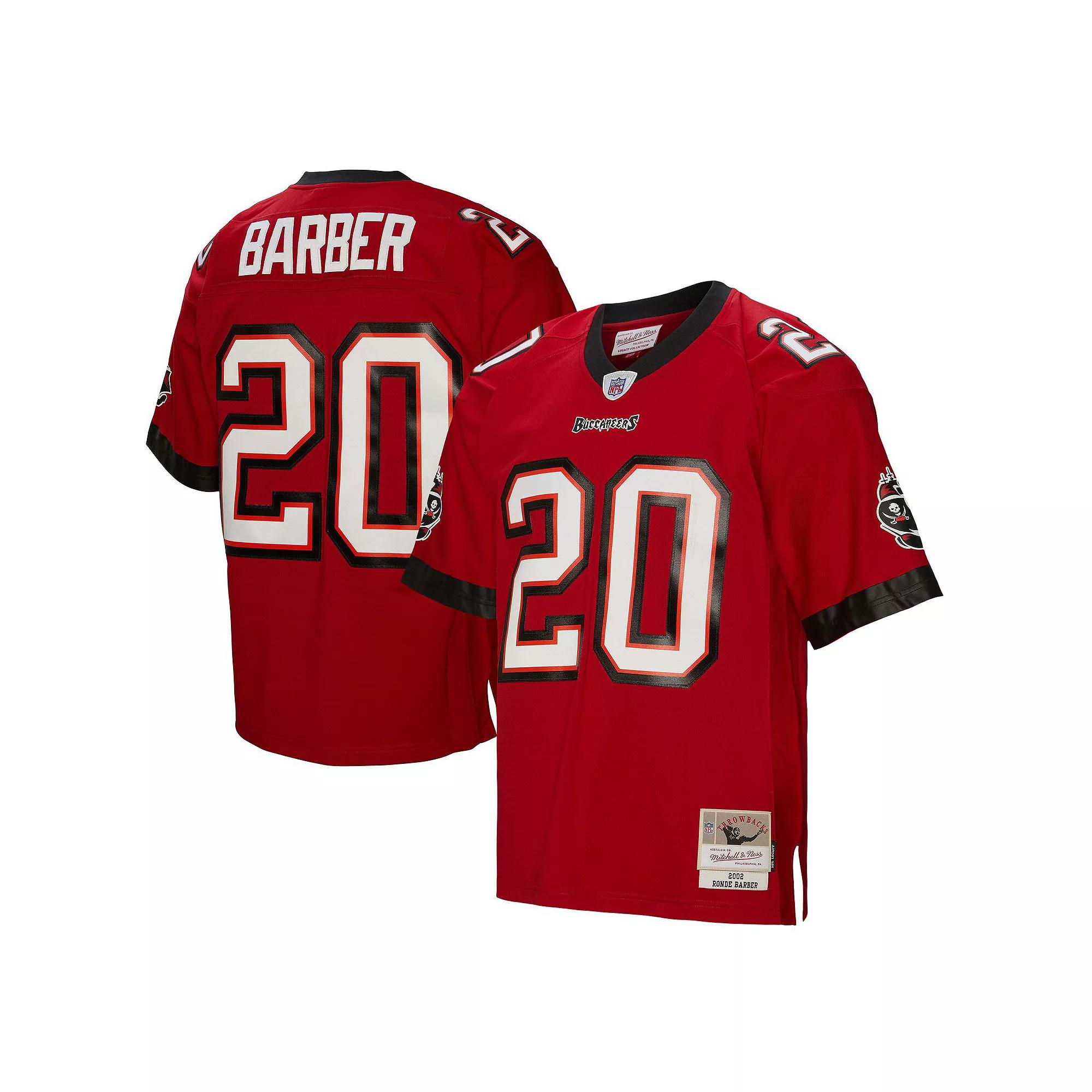 Men's Mitchell & Ness Ronde Barber Red Tampa Bay Buccaneers Legacy Replica Jersey, Size: Medium Product Image