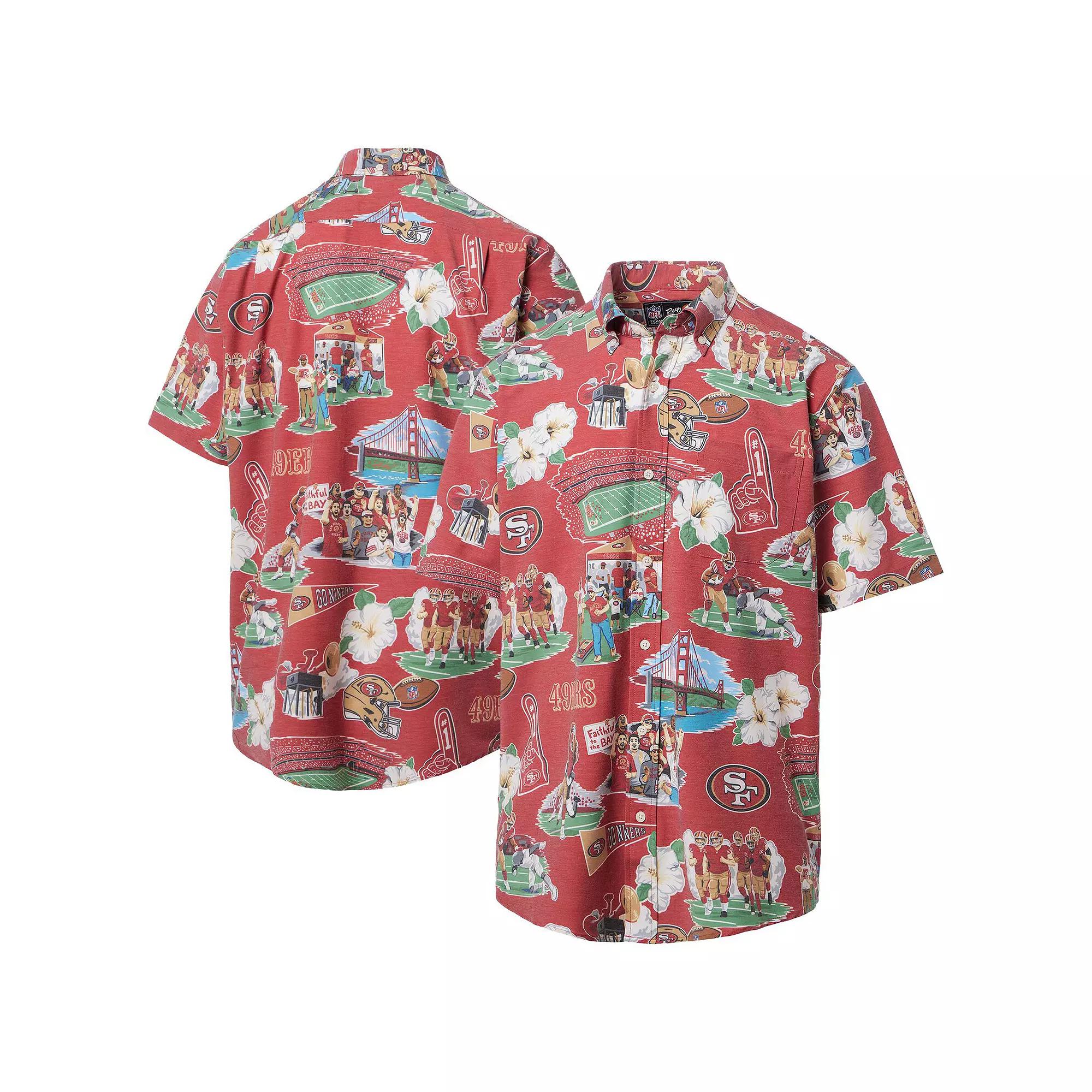 Men's Reyn Spooner Red San Francisco 49ers Scenic Button-Down Shirt,  Product Image
