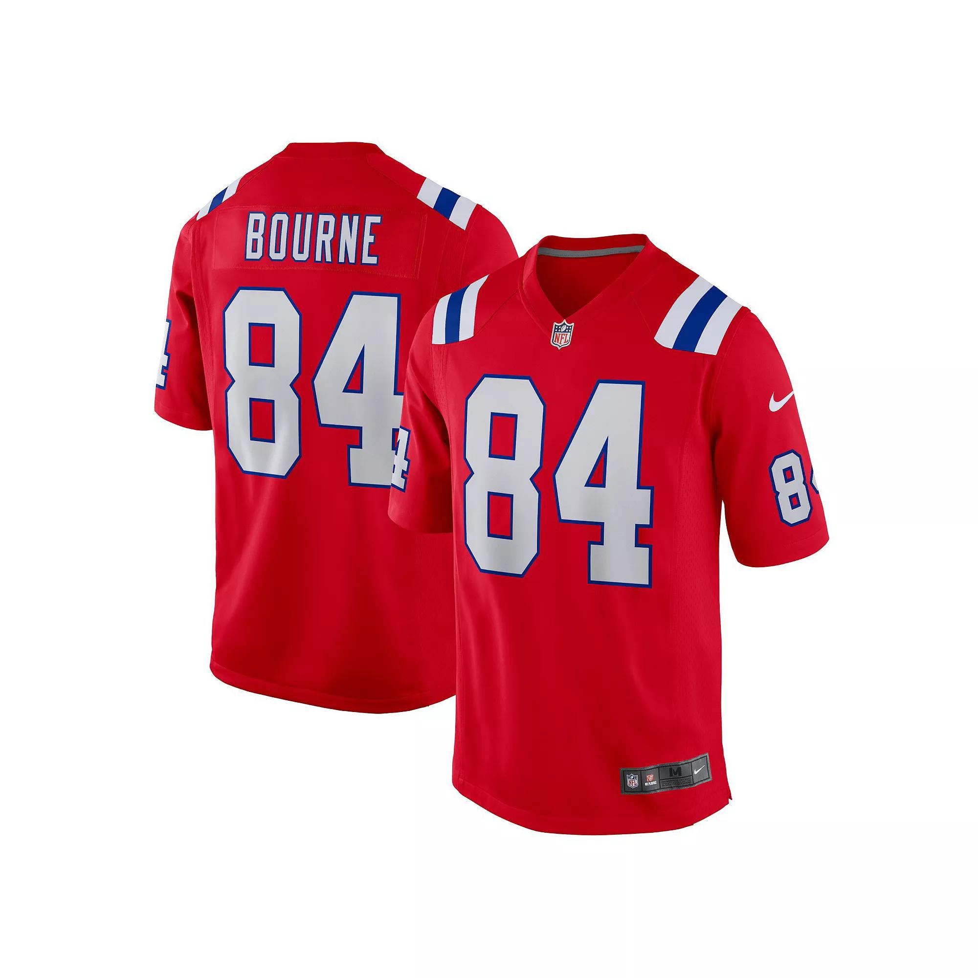 Men's Nike Kendrick Bourne Red New England Patriots Game Jersey, Size: XL Product Image