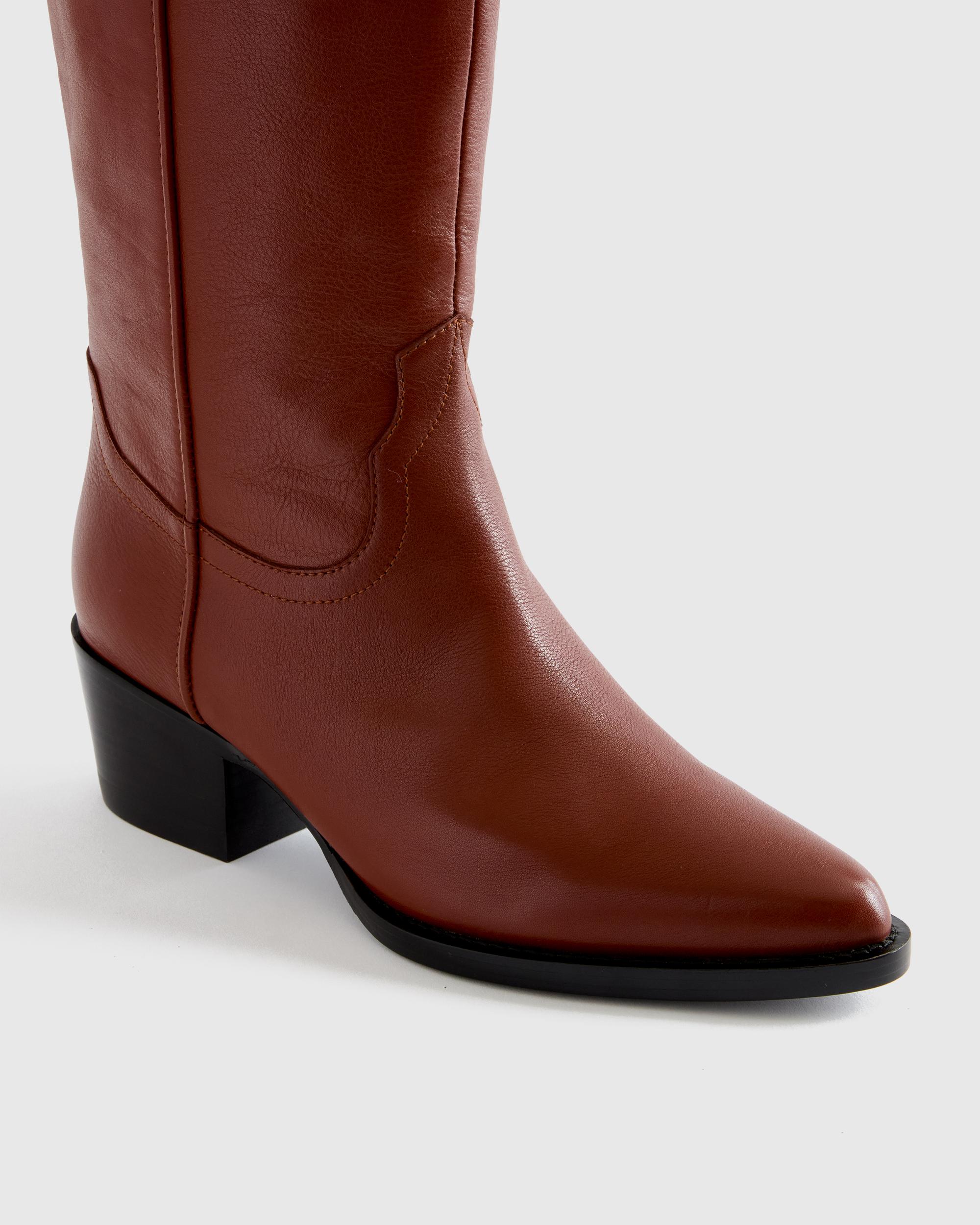 Quince | Women's Italian Leather Tall Western Boots Product Image