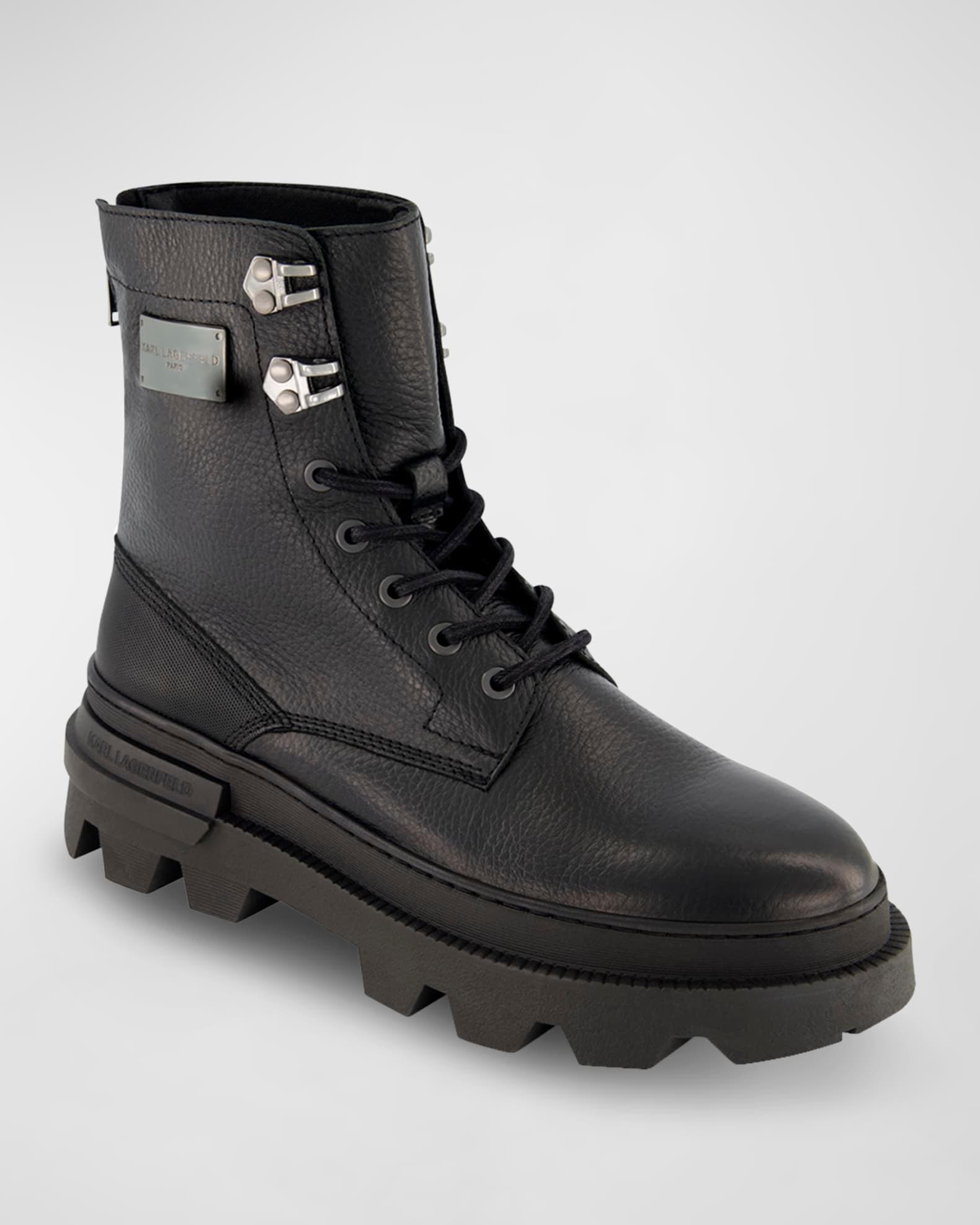 Men's Tumbled Leather Lug Sole Work Boots Product Image