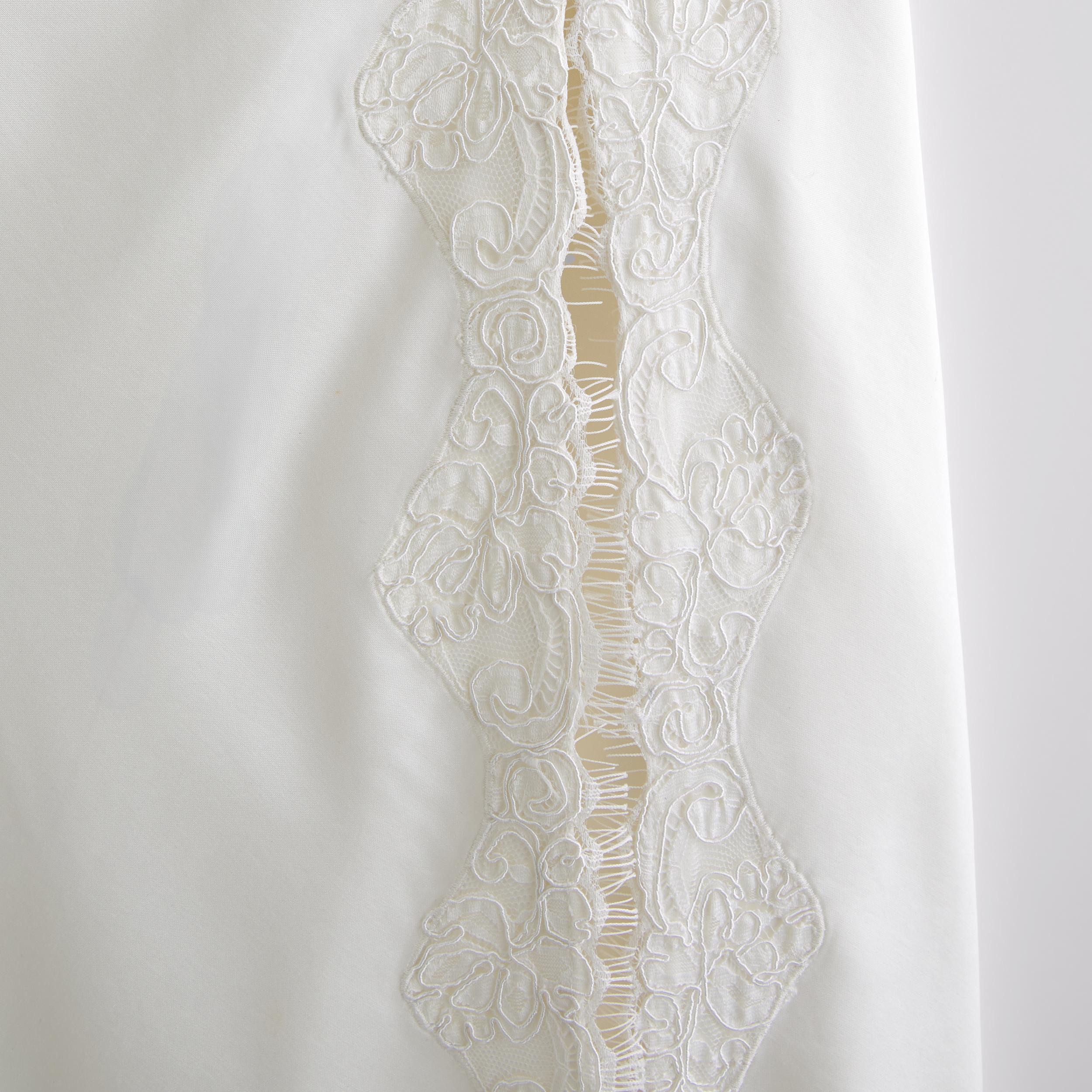 High Neck Lace Trim Midi Dress Product Image