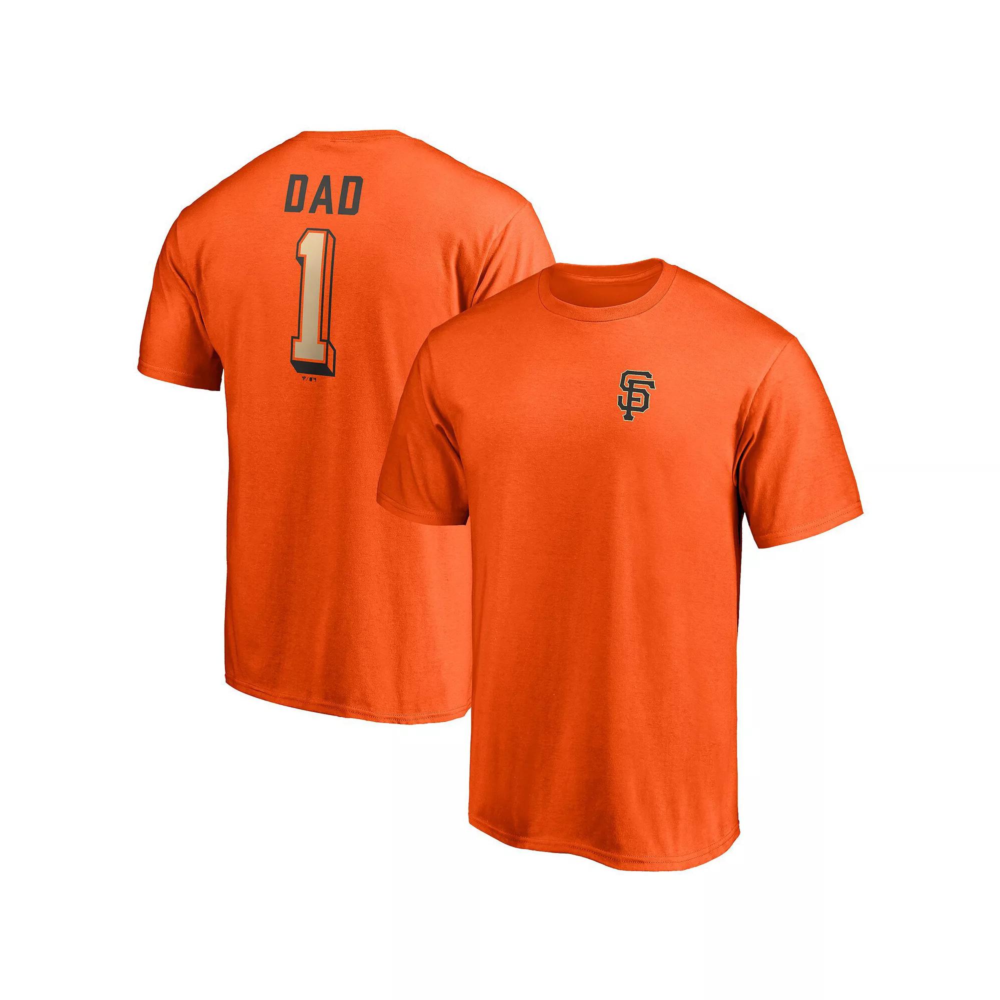 Men's Fanatics Branded Orange San Francisco Giants Number One Dad Team T-Shirt, Size: Small Product Image