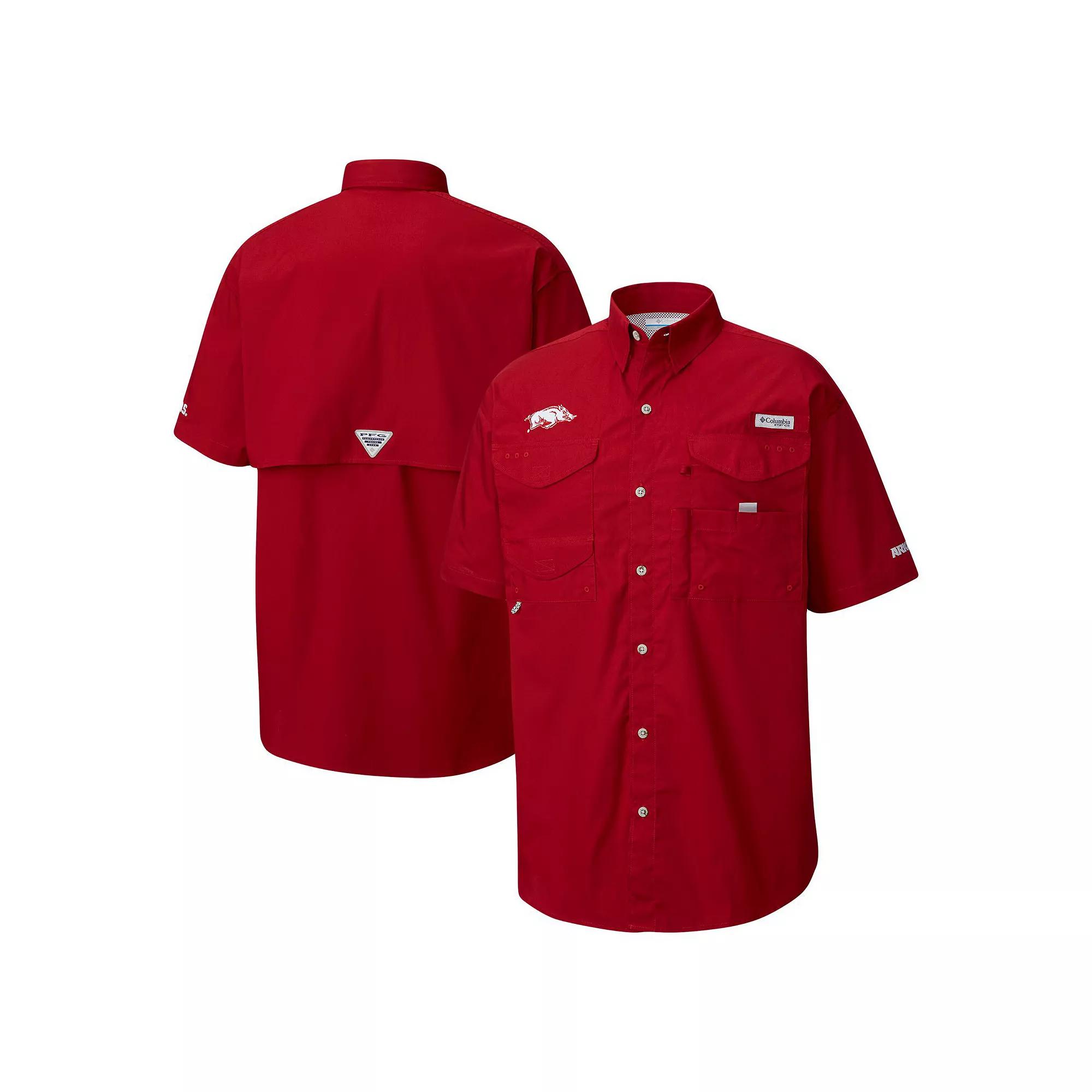 Men's Columbia Cardinal Arkansas Razorbacks Bonehead Button-Up Shirt, Size: XL, Red Product Image