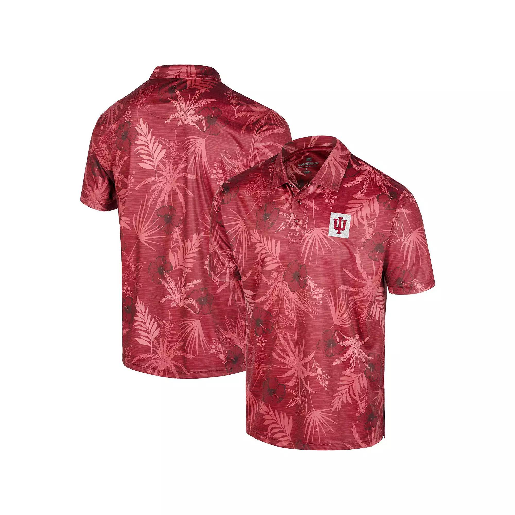 Men's Colosseum Crimson Indiana Hoosiers Palms Team Polo,  Product Image