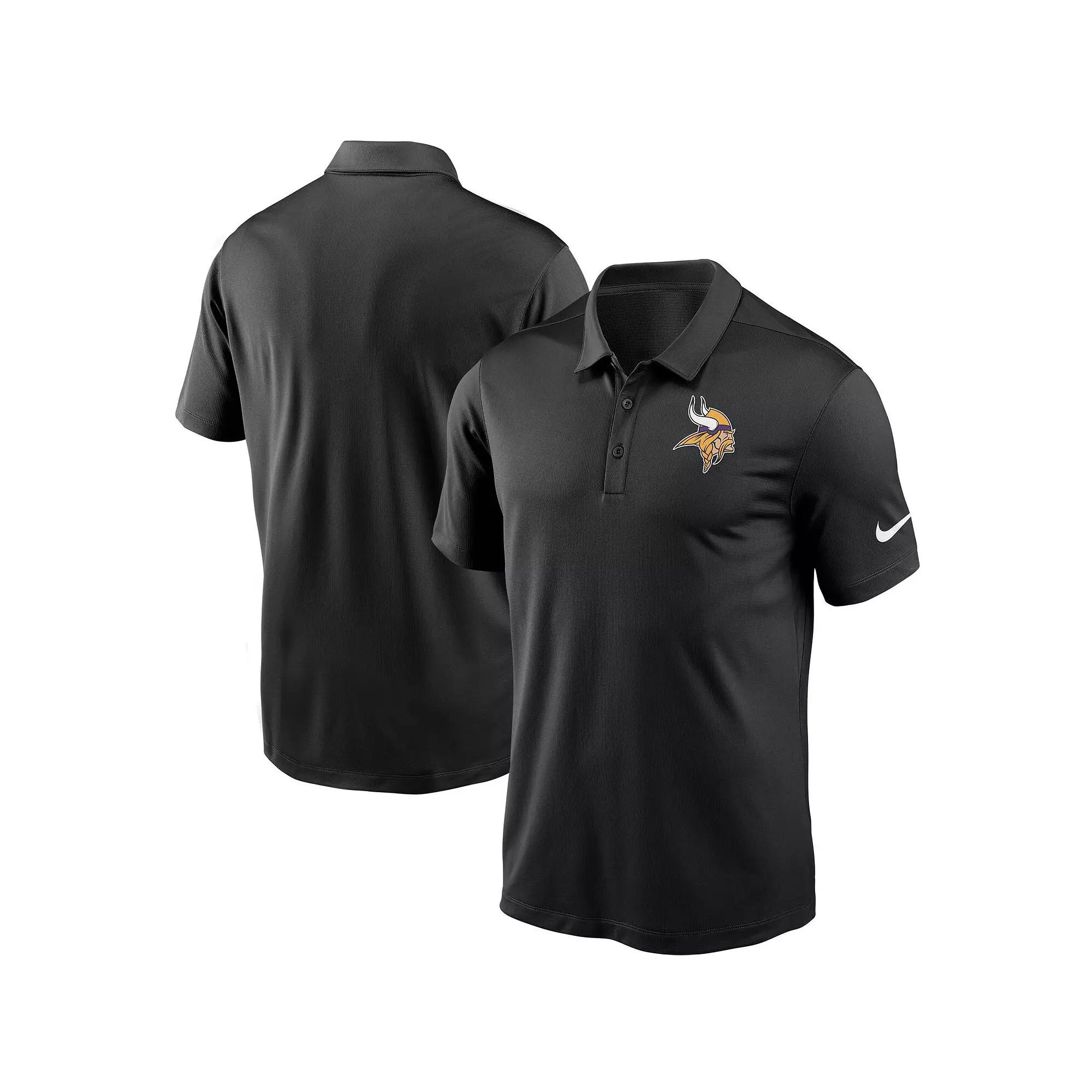 Men's Nike Black Minnesota Vikings Fan Gear Franchise Heat-Sealed Graphic Team Polo,  Product Image