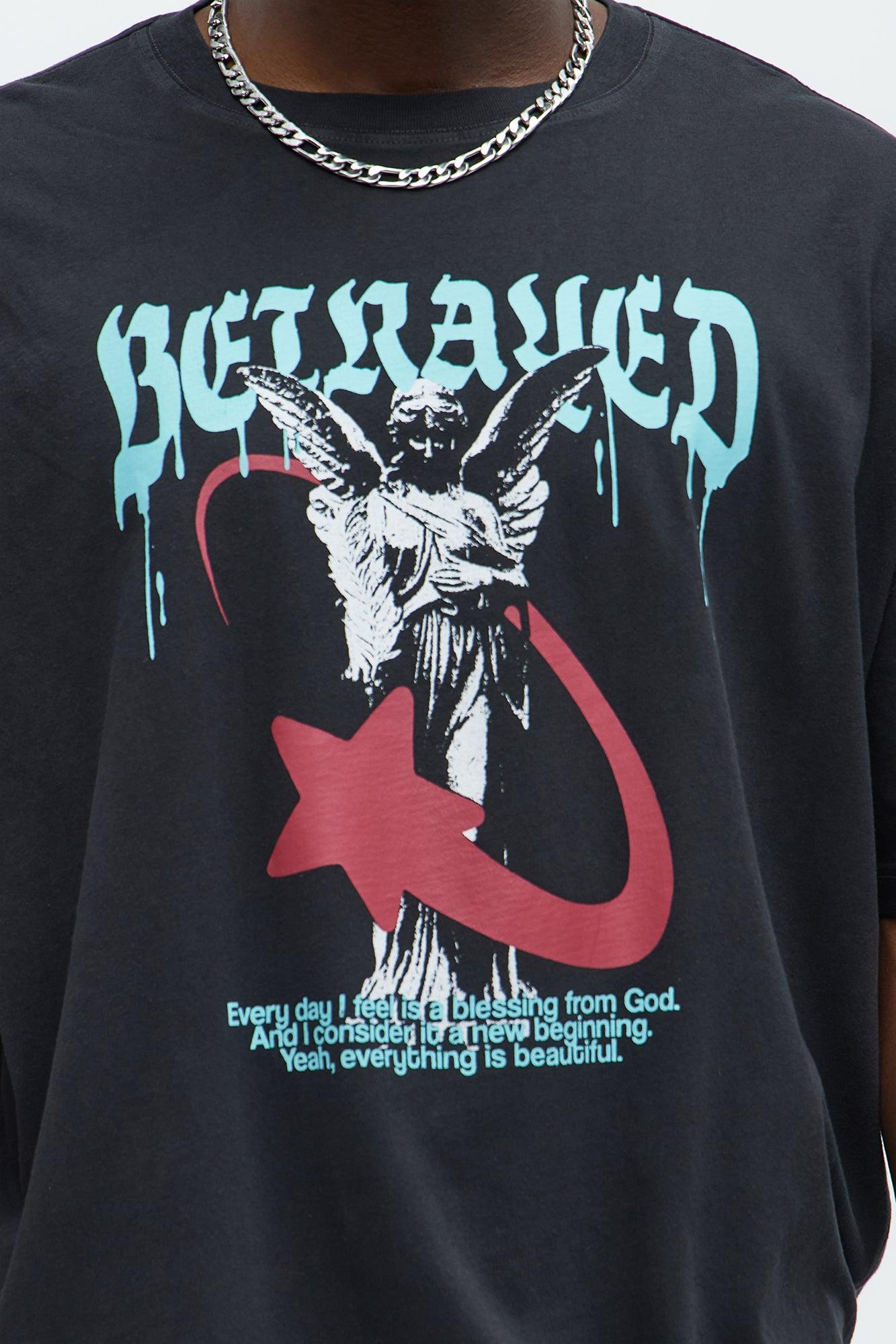 Betrayed Unforgettable Oversized Short Sleeve Tee - Black Product Image
