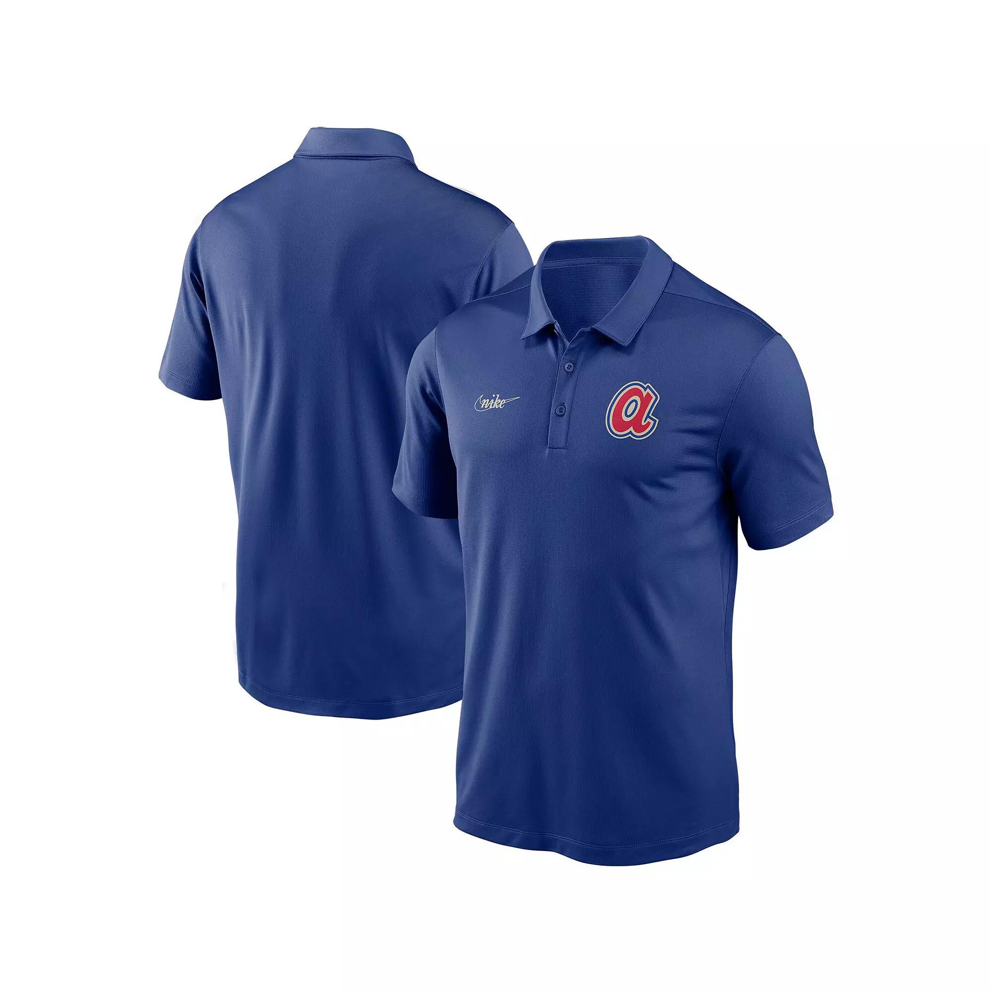 Men's Nike Royal Atlanta Braves Cooperstown Collection Logo Franchise Performance Polo,  Product Image