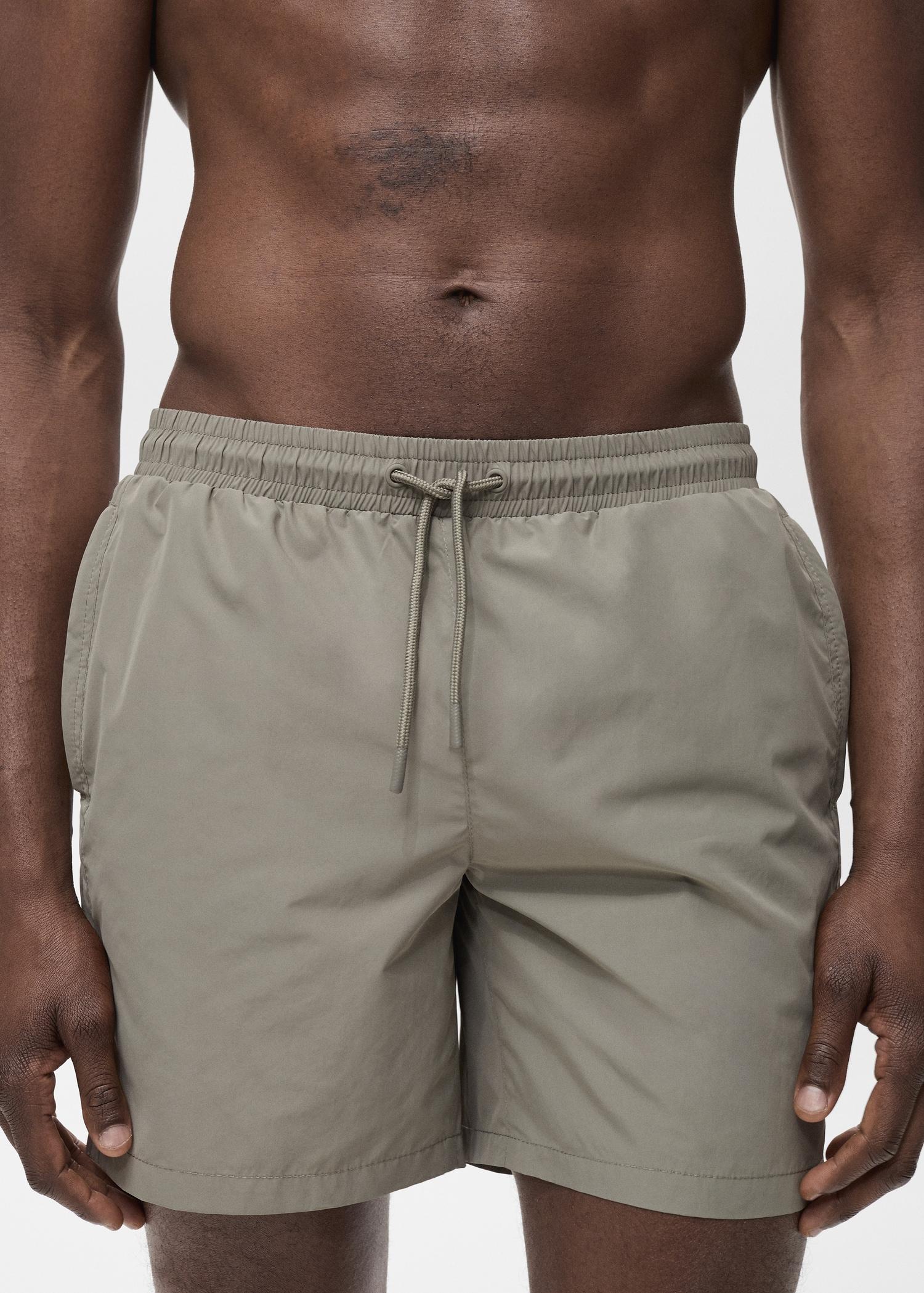 Swimsuit with zip pockets - Men | MANGO USA Product Image