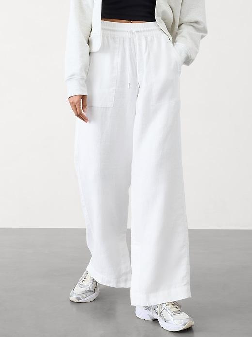 Retreat Linen High Rise Wide Leg Pant Product Image