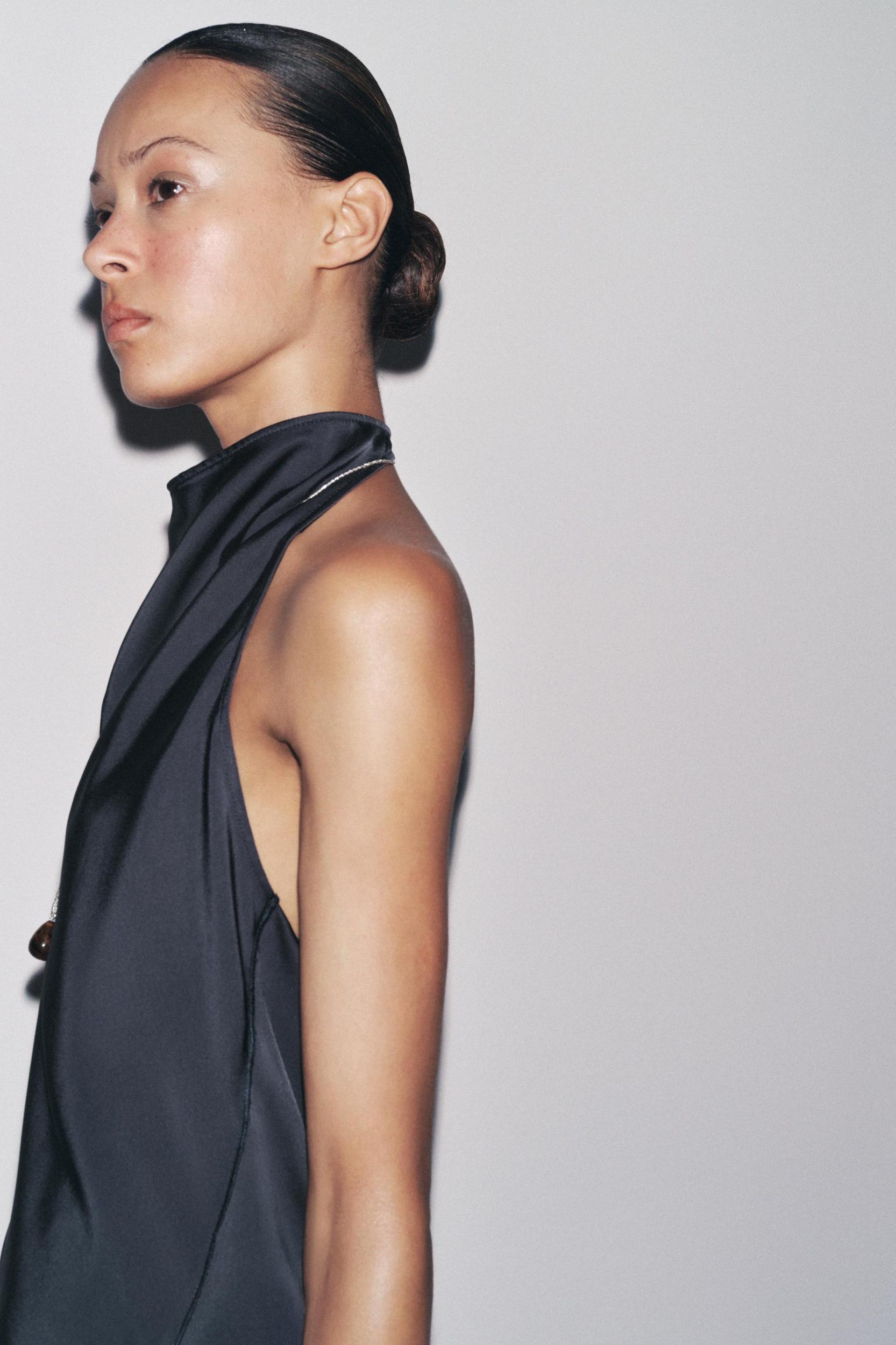 ZW COLLECTION SATIN HALTER TOP Product Image