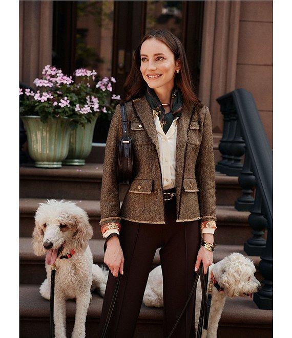 J.McLaughlin Brynn 3/4 Sleeve Point Collar Shirt Product Image