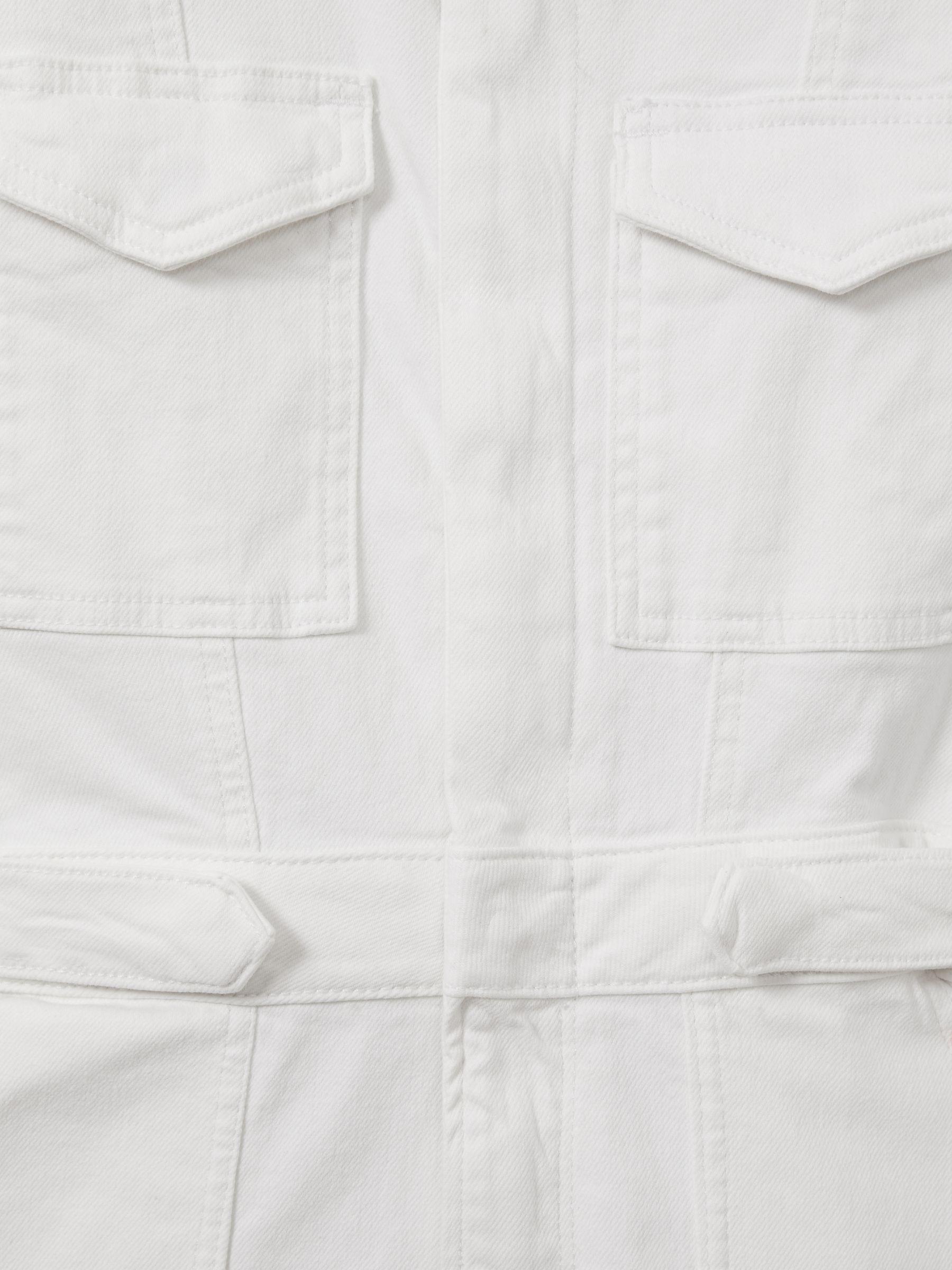 Good American Denim Mini Dress in White Product Image