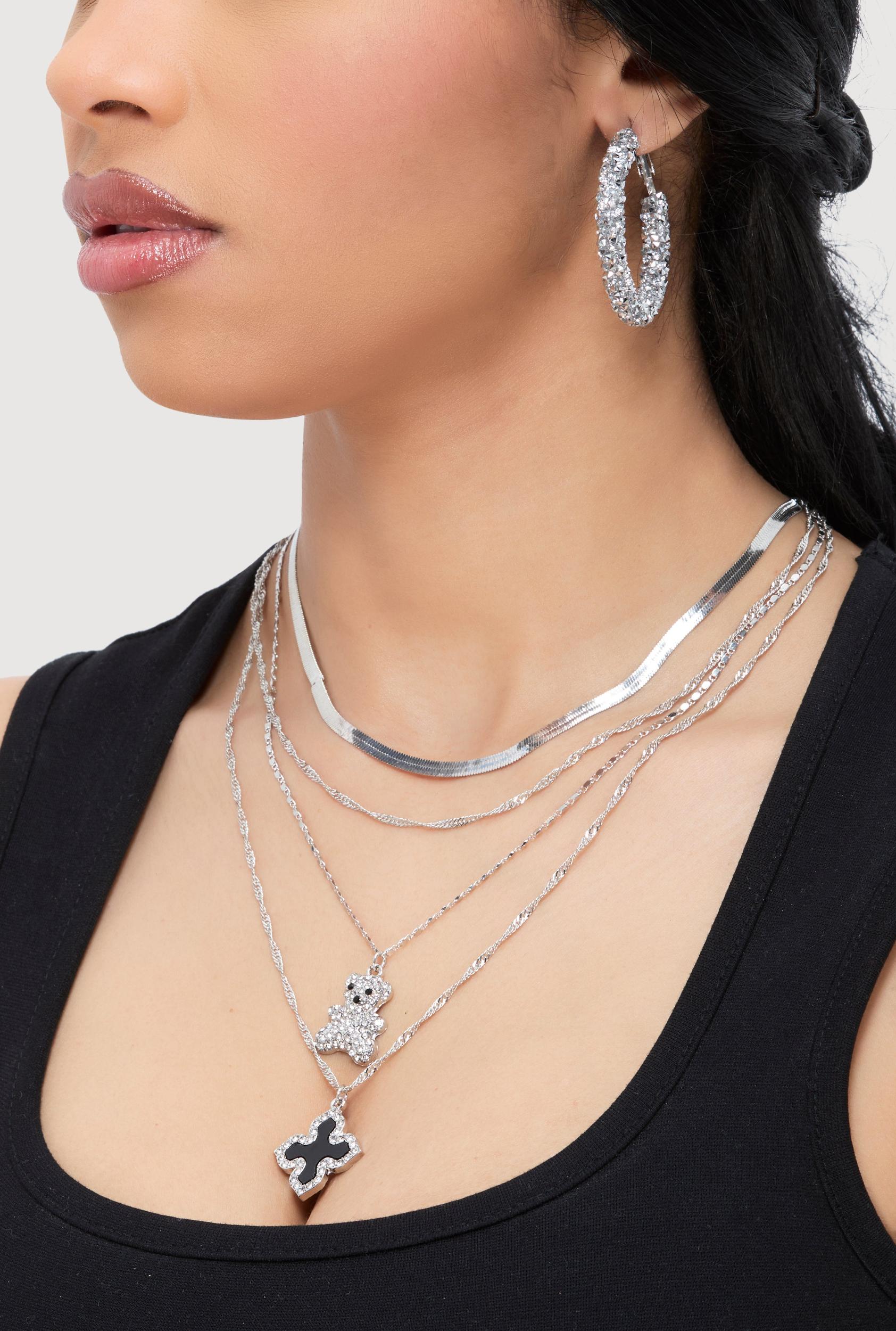 Butterfly Pendant Chain Link Necklace Unisex Product Image