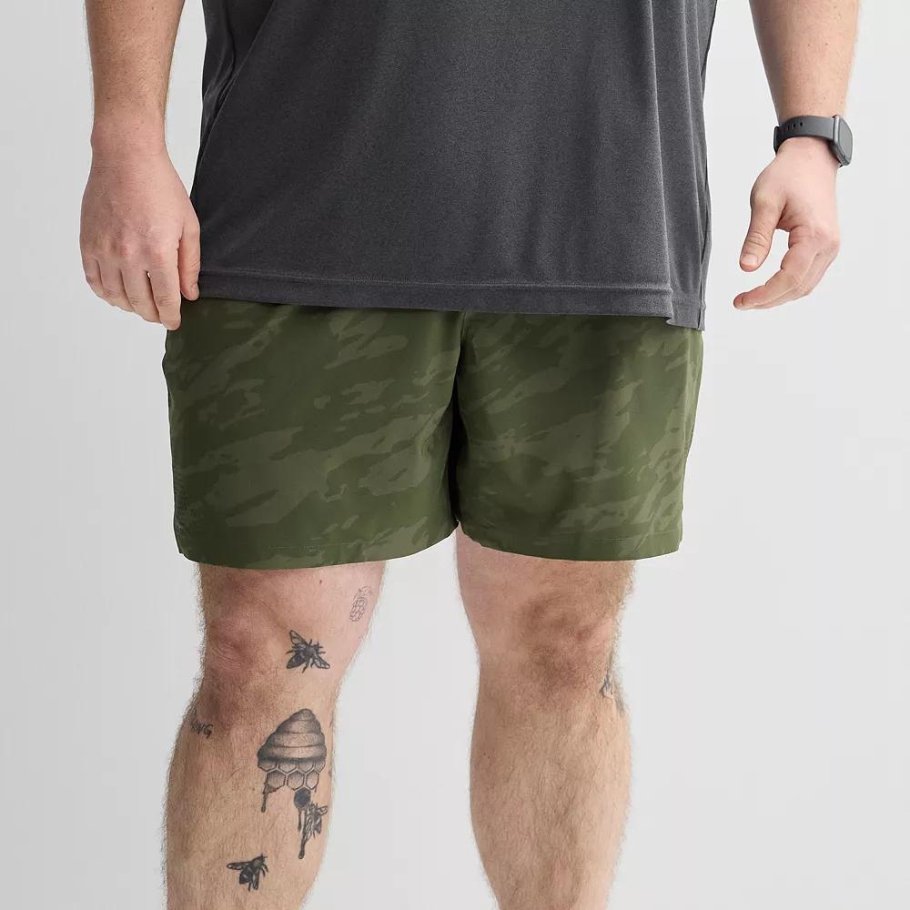 Big & Tall Tek Gear Trainer Shorts, Men's, Size: Large Tall, Army Green Product Image