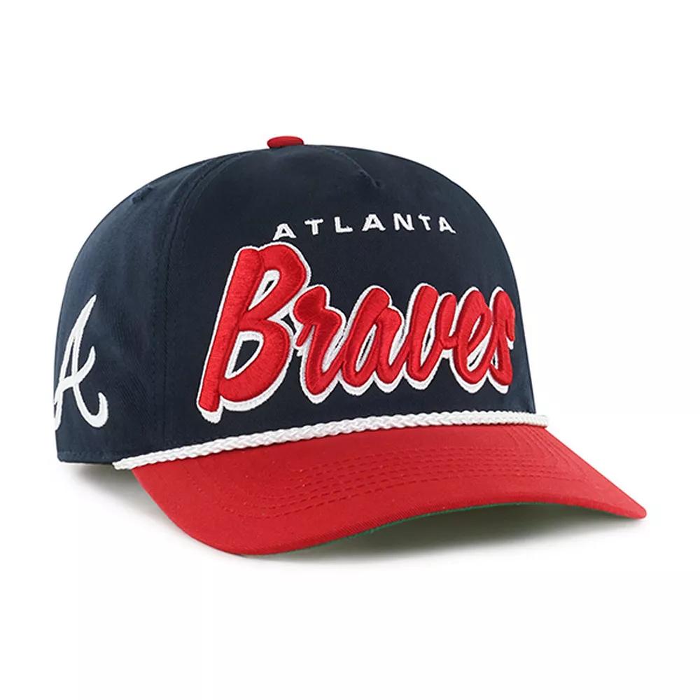 Men's '47 Navy Atlanta Braves Dropshadow Rope Hitch Adjustable Hat, Blue Product Image