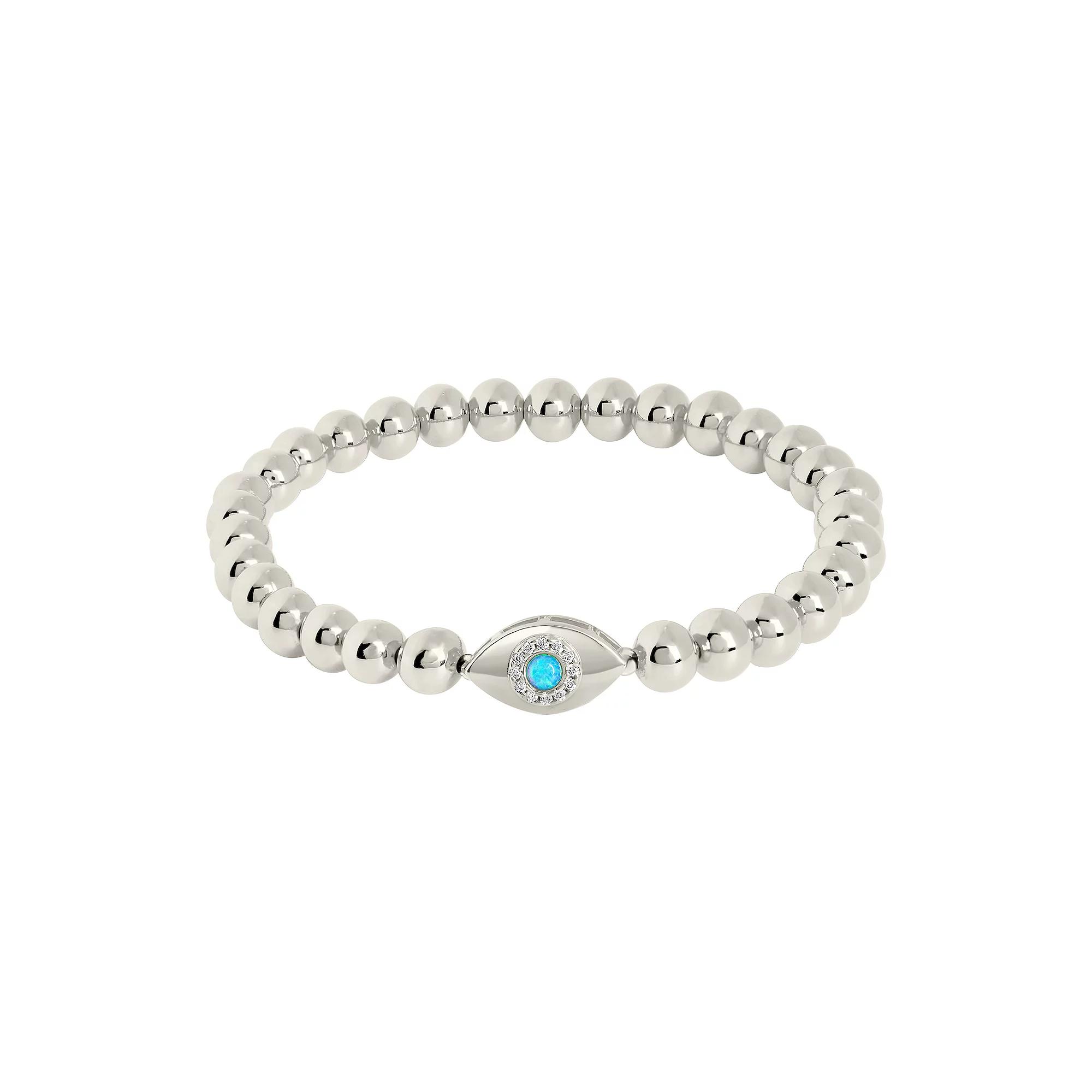 MC Collective Evil Eye Beaded Bracelet, Women's, Gold Tone Product Image