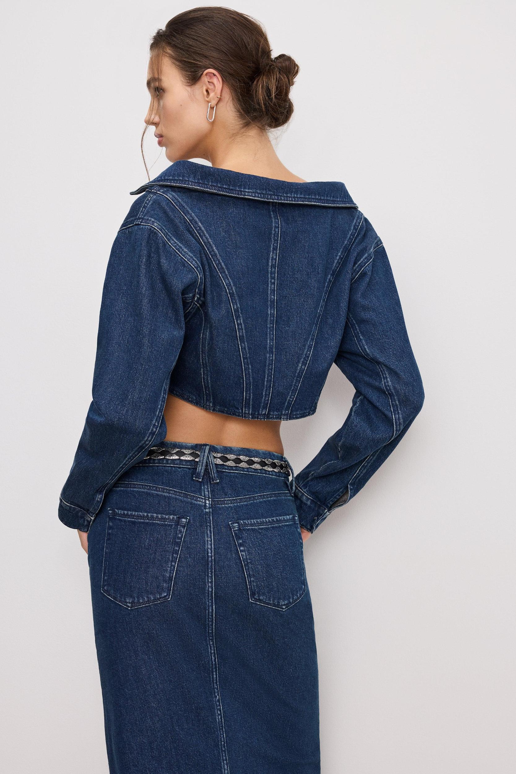 DENIM OFF SHOULDER TOP | INDIGO724 Product Image