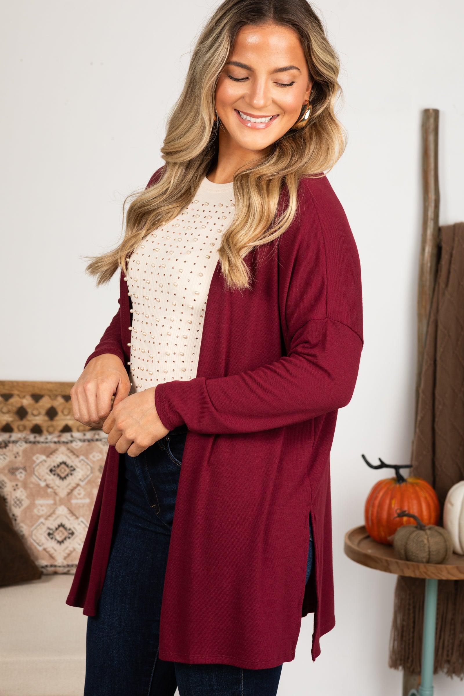 Solid Open Knit Cardigan Product Image