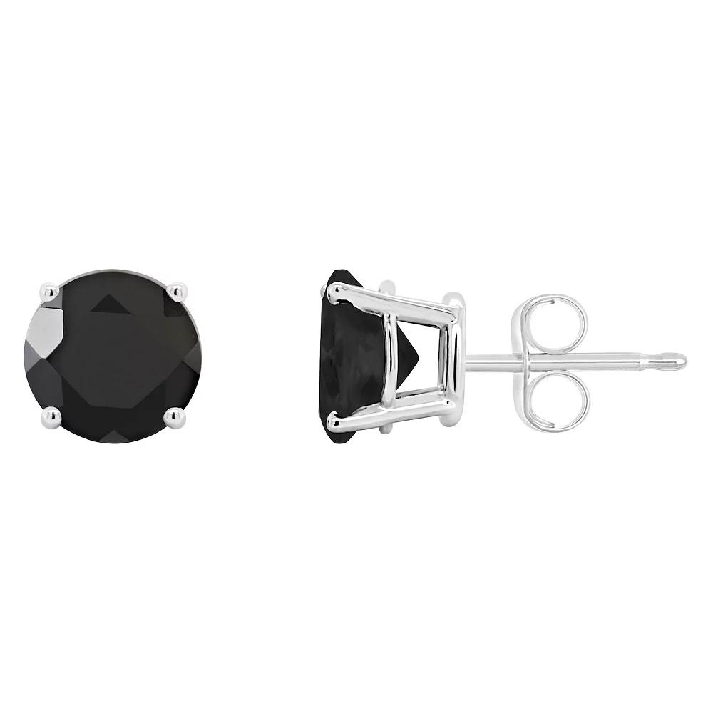 Celebration Gems 14k White Gold Round Labradorite Stud Earrings, Women's Product Image