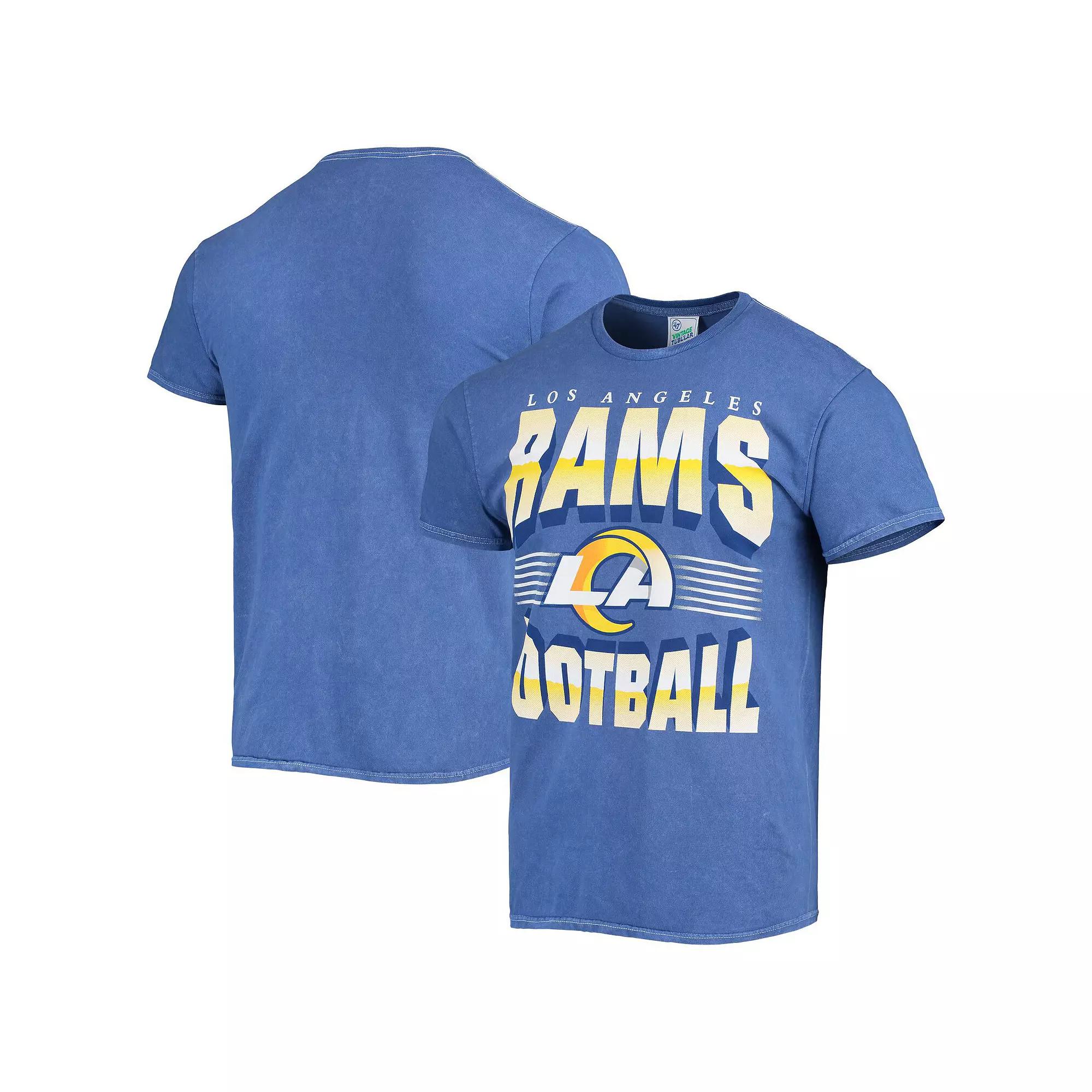 Men's '47 Royal Los Angeles Rams Rocker Vintage Tubular T-Shirt,  Product Image