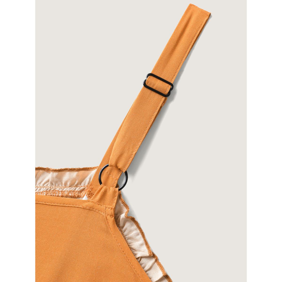 Plus Size Everything Tropical A-Line Cami Midi Dress OrangeRed Women Non Sleeveless Curvy BloomChic 22-24/3X Product Image