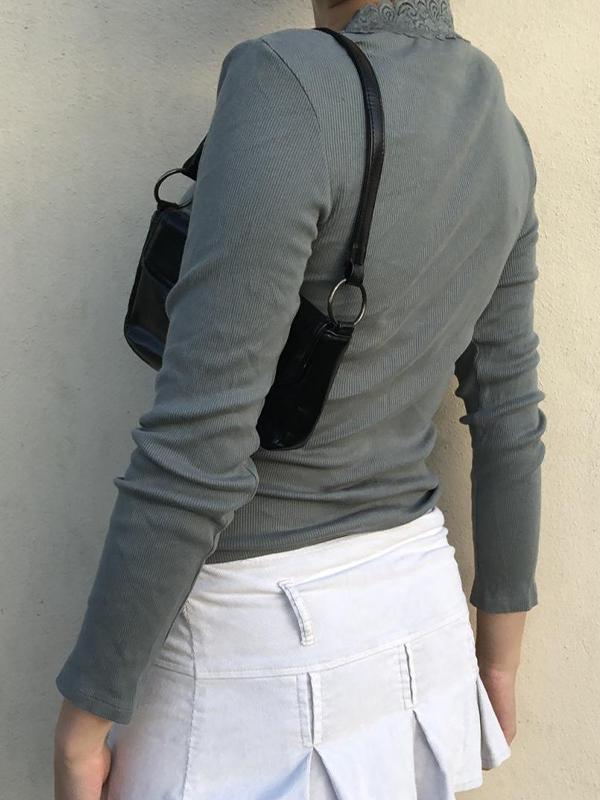 Lace Edge V Neck Cardigan Knit Product Image