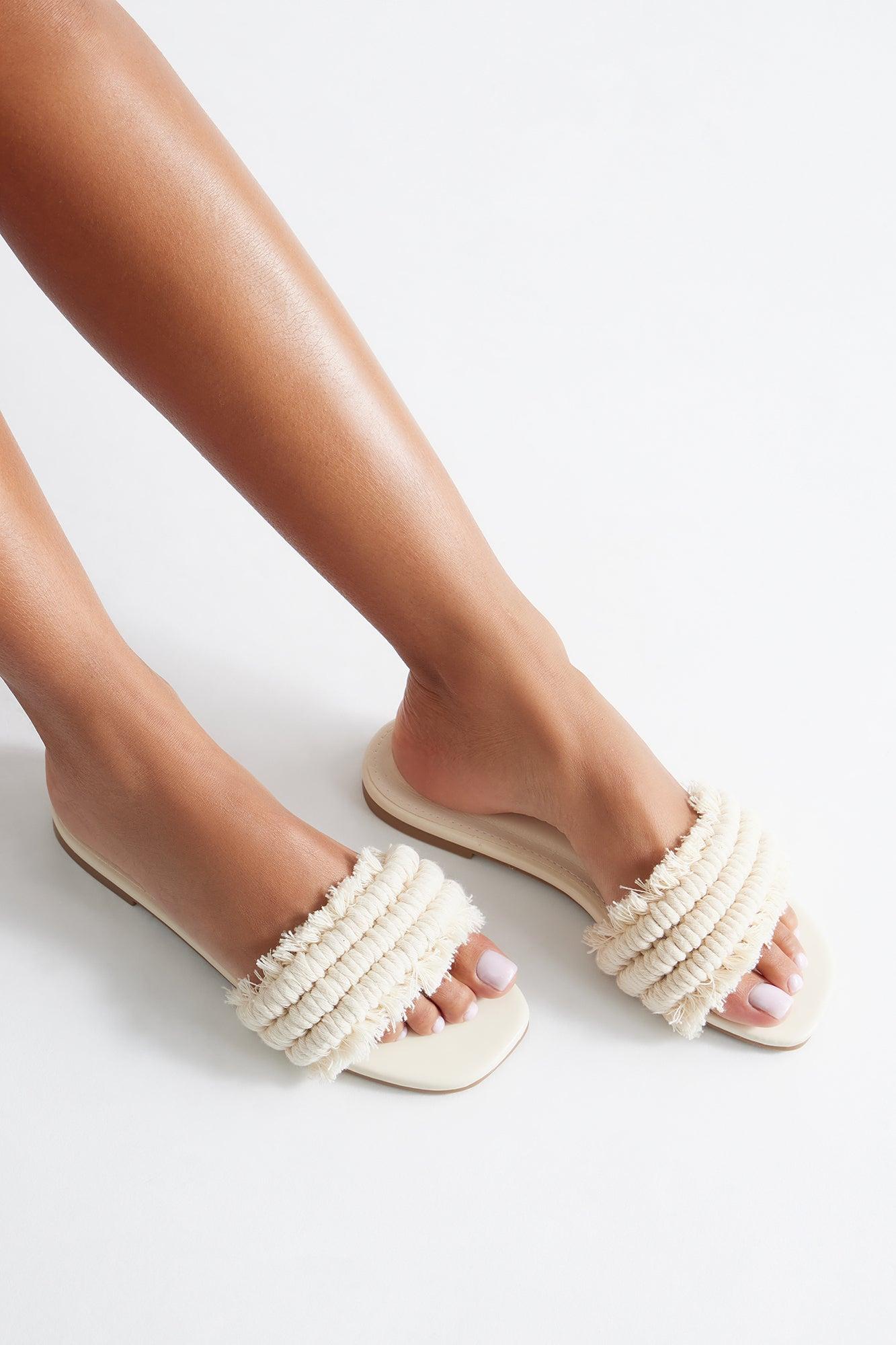 Ambere Leopard Print Thong Mules - Leopard Female Product Image